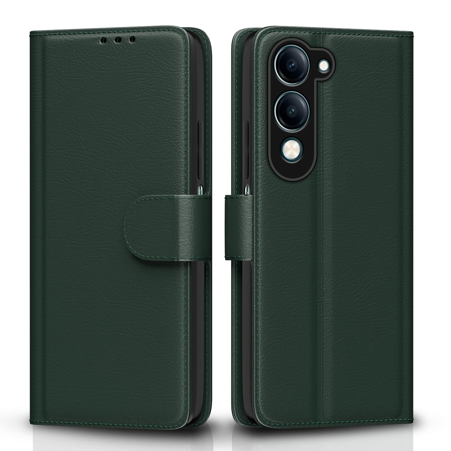 Pikkme Vivo Y19e / Y04 4G / Y29s 5G Vintage Flip Cover - Green
