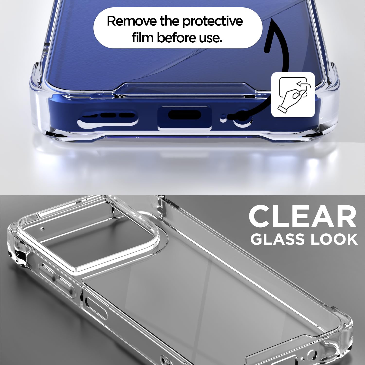 Pikkme transparent PC-TPU mobile back cover for Moto G37 5G – photo 3