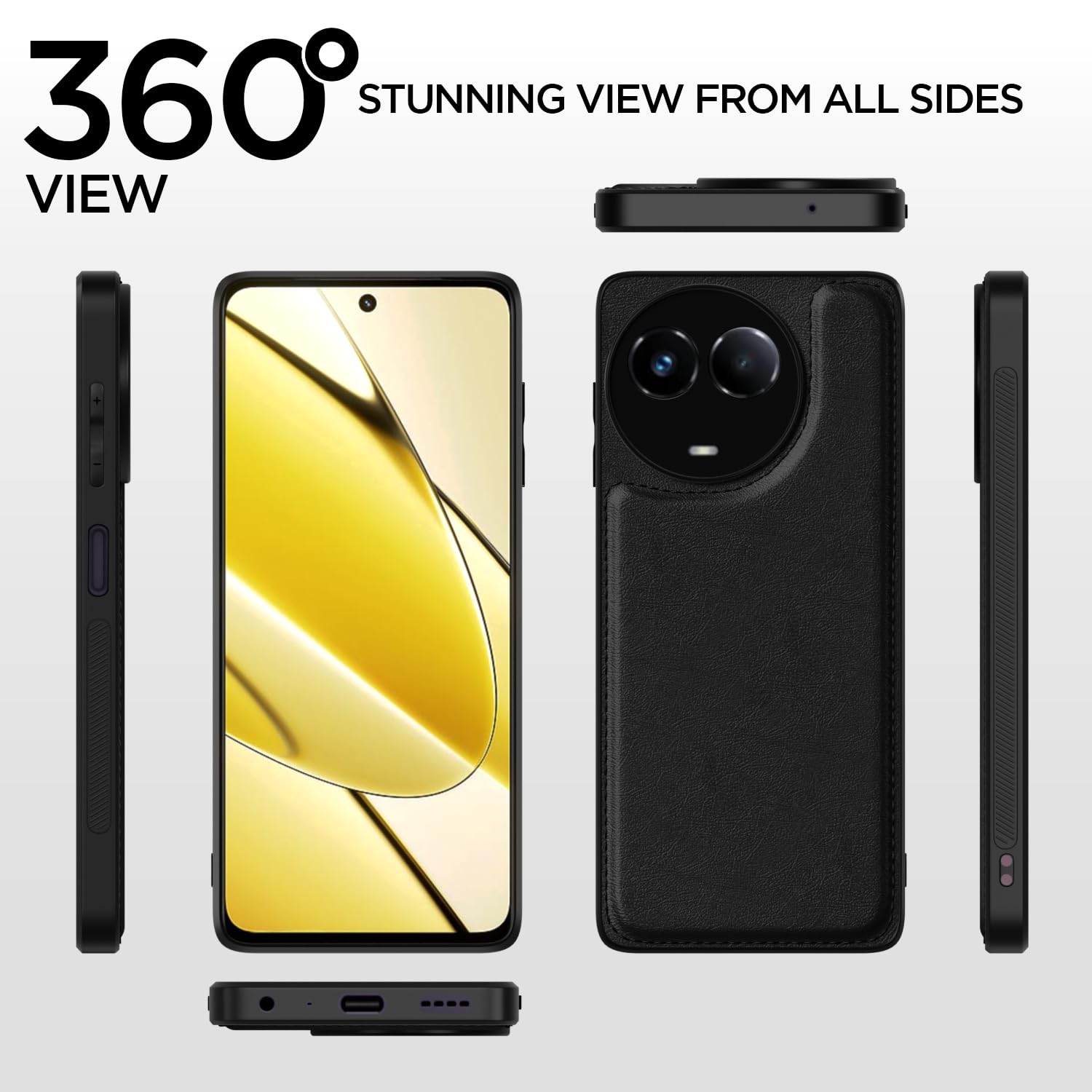 Realme 11/11X 5G/Narzo 60X 5G mobile cover in black by Pikkme – photo 2