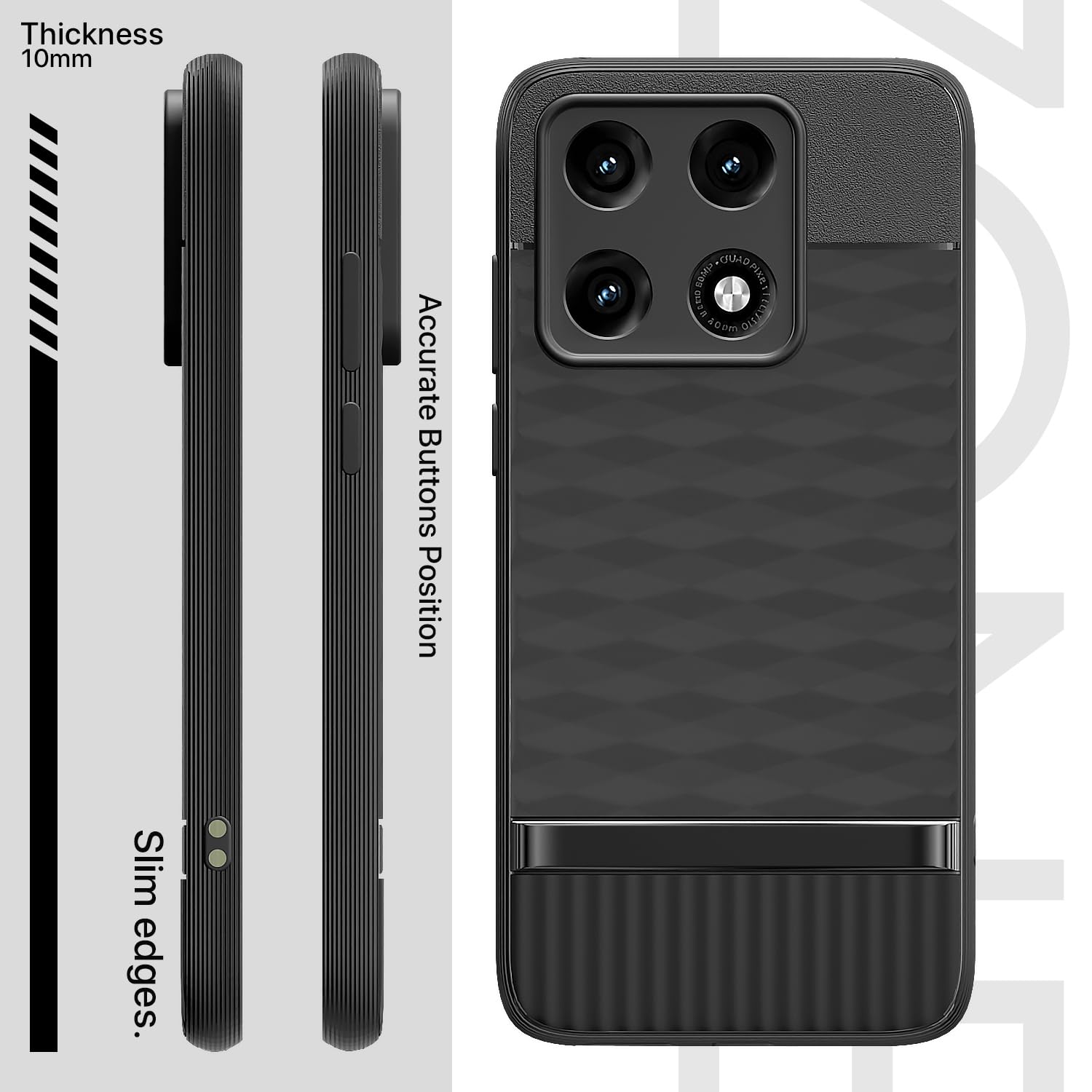 Pikkme Moto Edge 70 Pro 5G Silicone black mobile cover – photo 3