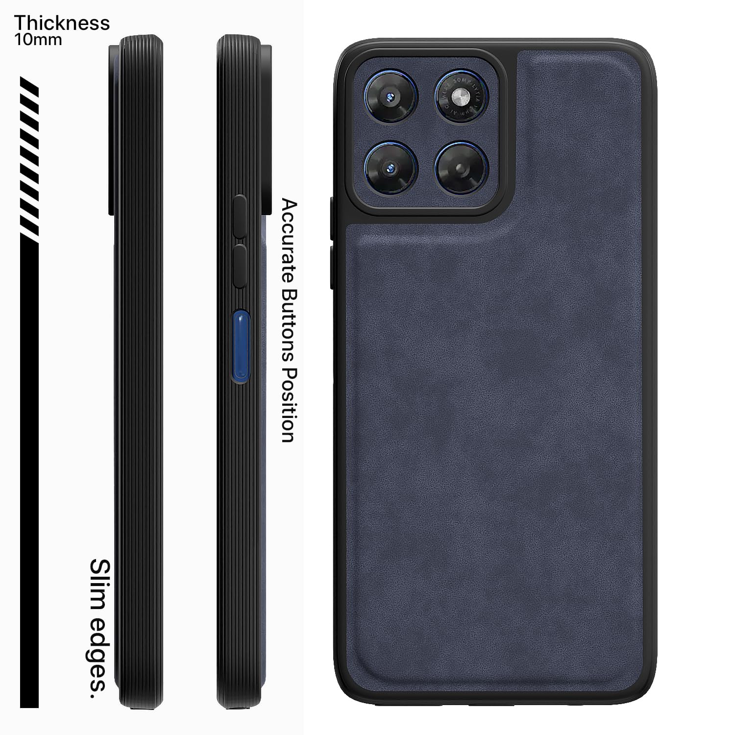 Blue Leather phone cover for Moto G37 5G – Pikkme – photo 3