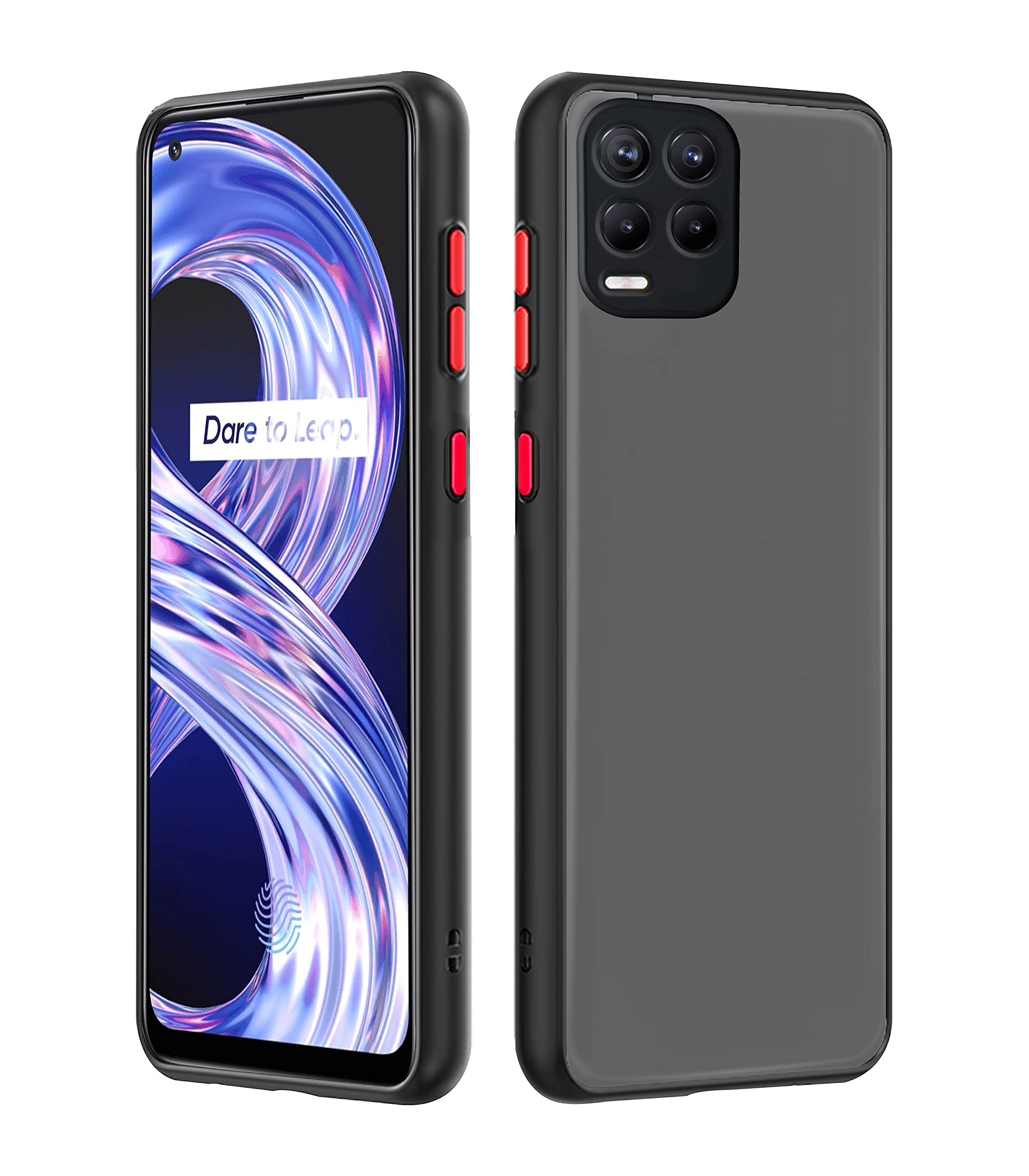 Realme 8/8 Pro 4G Hybrid phone cover in black by Pikkme