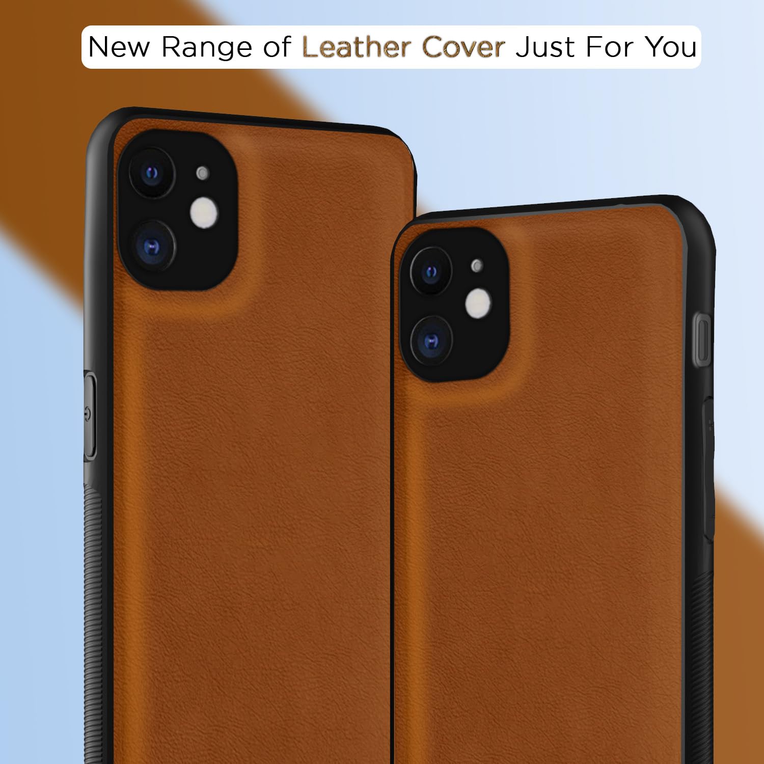 Pikkme iPhone 12 Flexible Pu Leather Leatherback Back Cover (Camel)