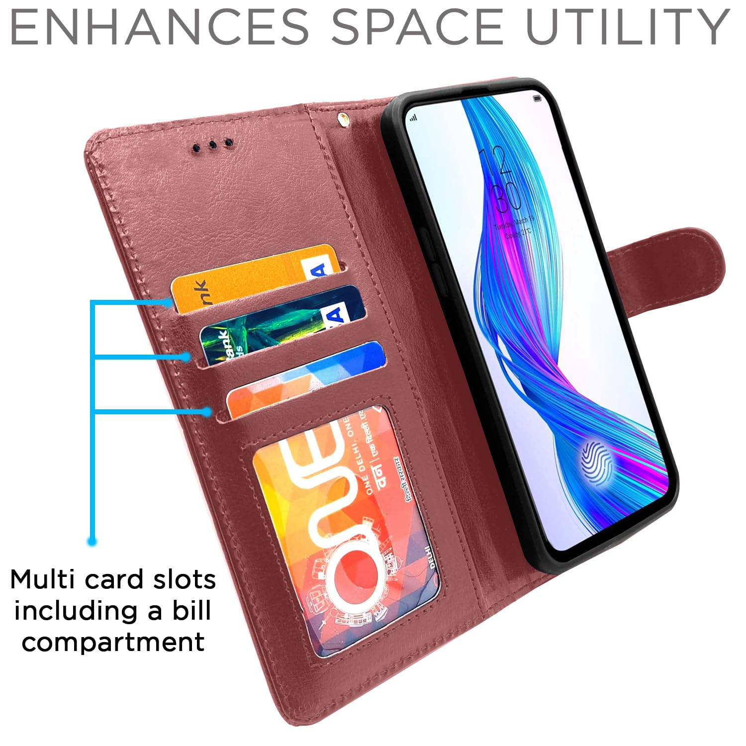 Pikkme Oppo K3 / Realme X Vintage Flip Cover | Brown