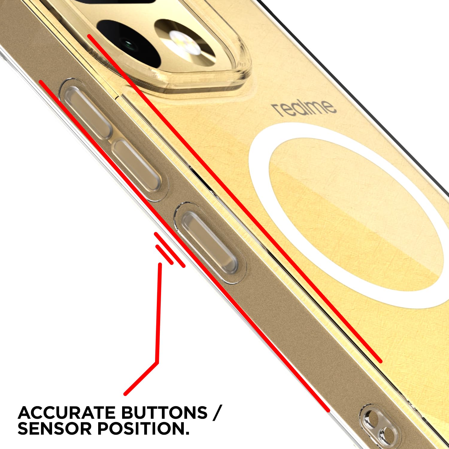 Realme 16 Pro 5G MagSafe mobile cover in transparent mag-safe by Pikkme – photo 6