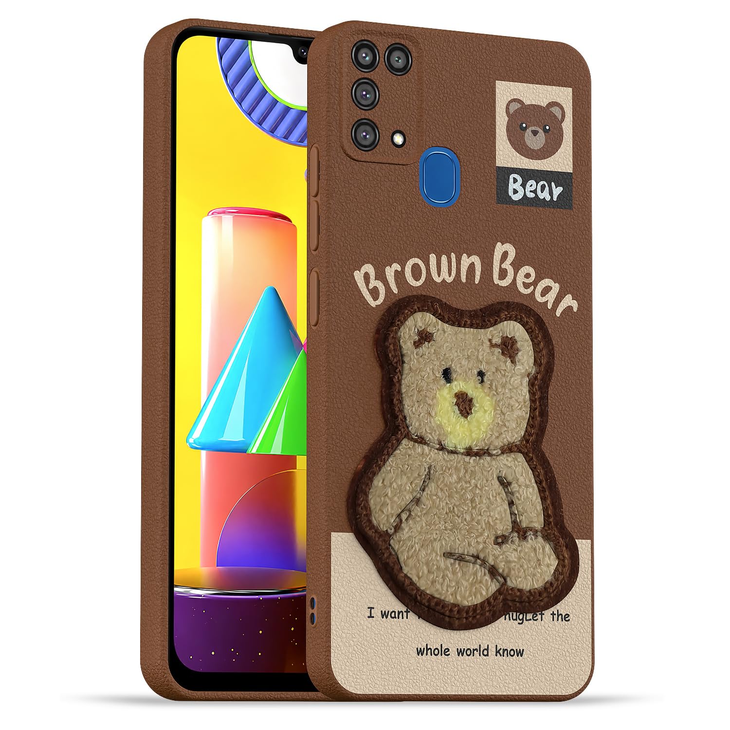 Samsung M31/F41/M31 Prime back cover in brown by Pikkme
