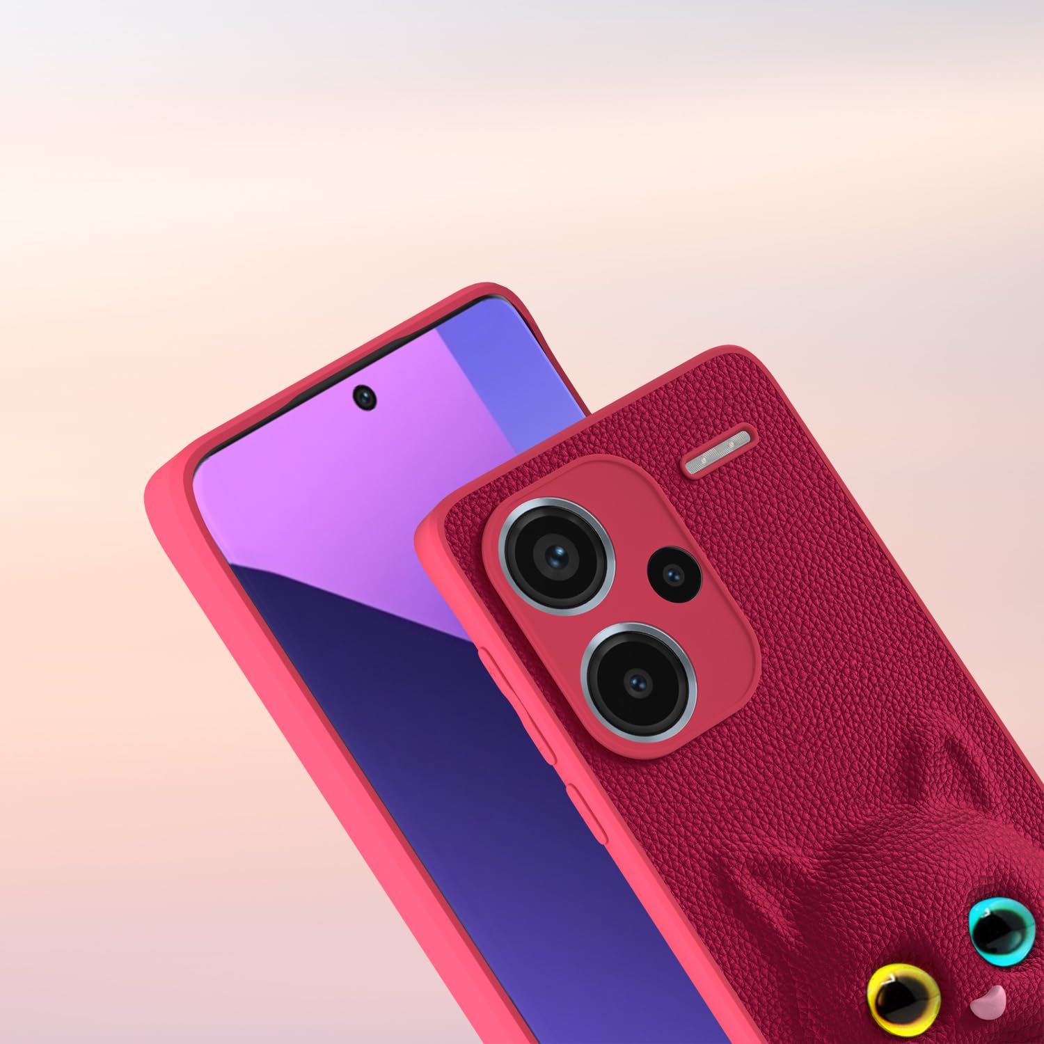 Pikkme Redmi Note 13 Pro Plus 5G Kitty Back Cover (Pink)