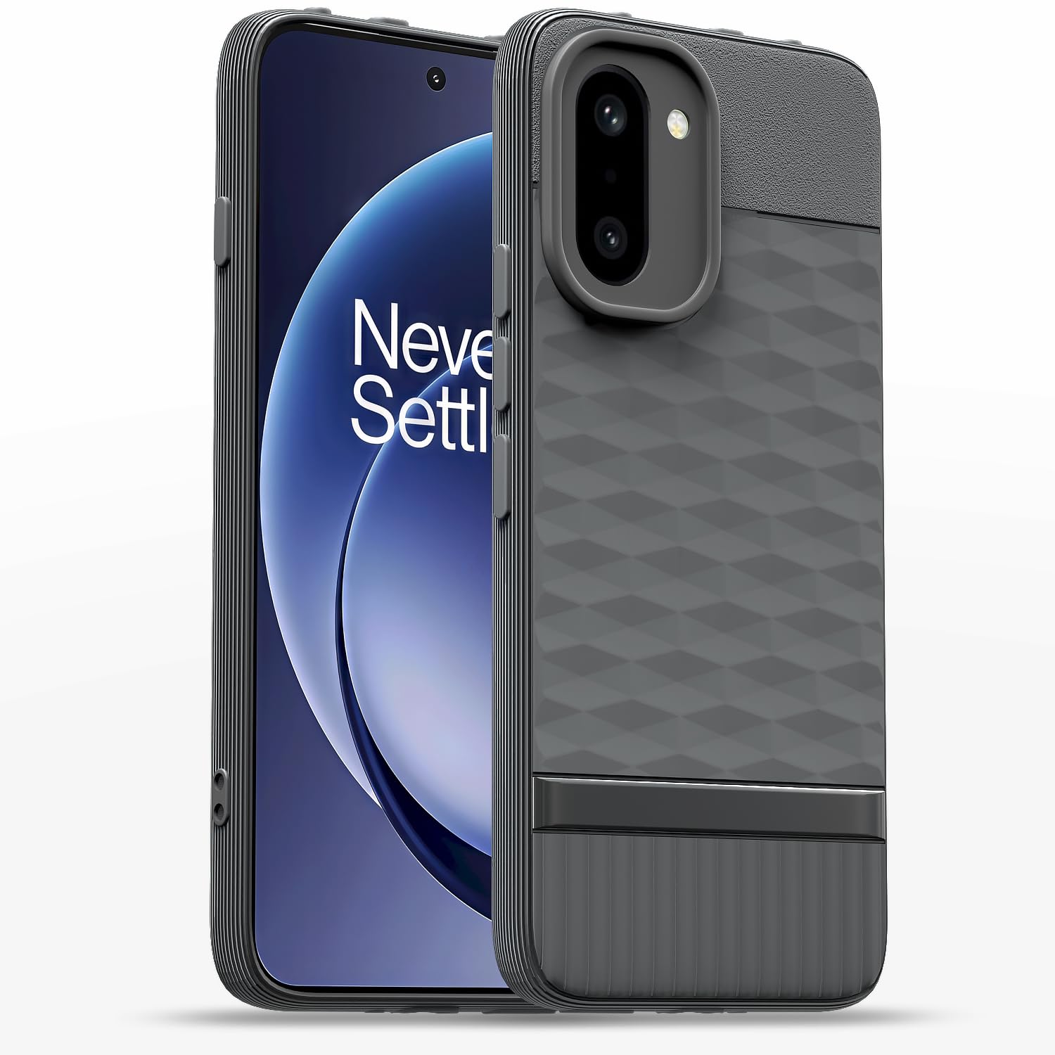 OnePlus 15R 5G Silicone mobile cover in grey by Pikkme