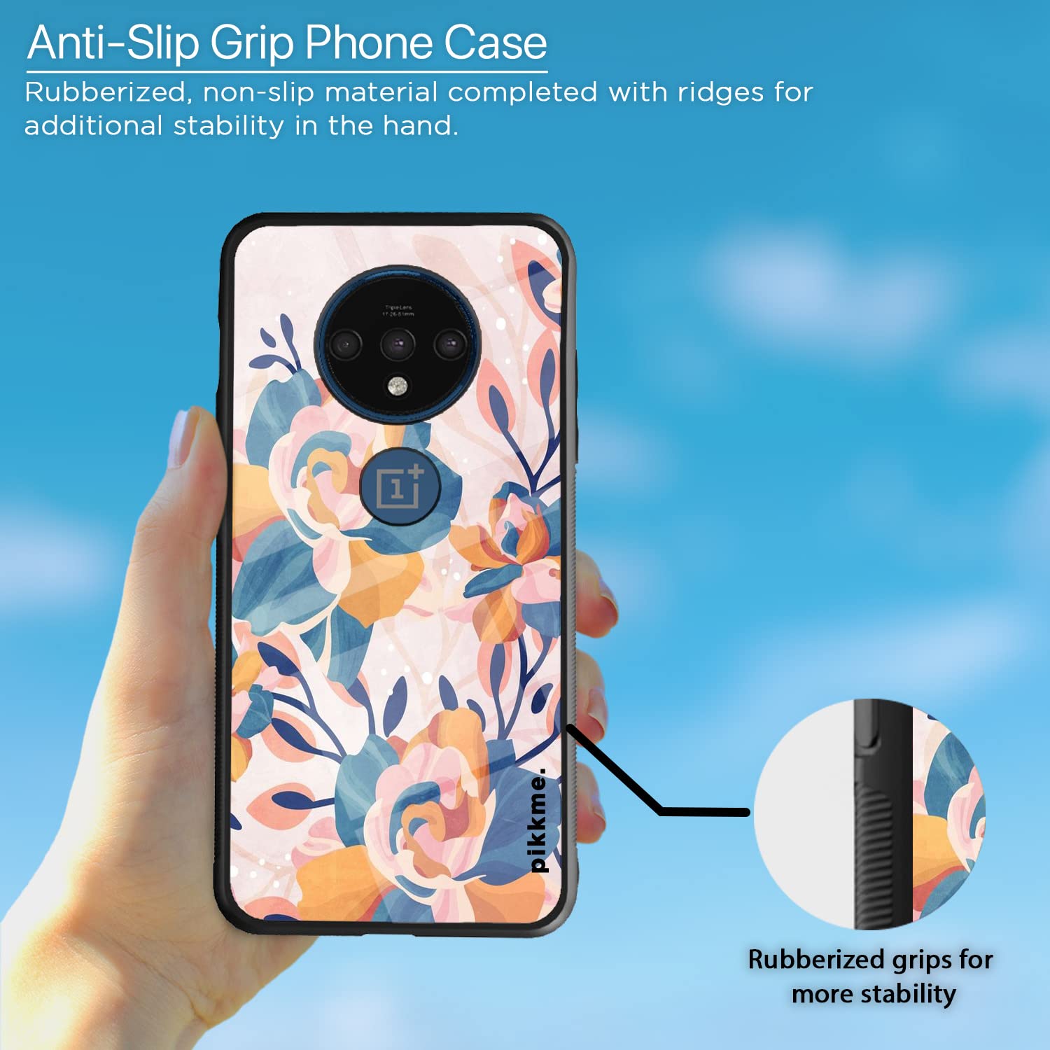 Pikkme Flower mobile back cover for OnePlus 7T – photo 5