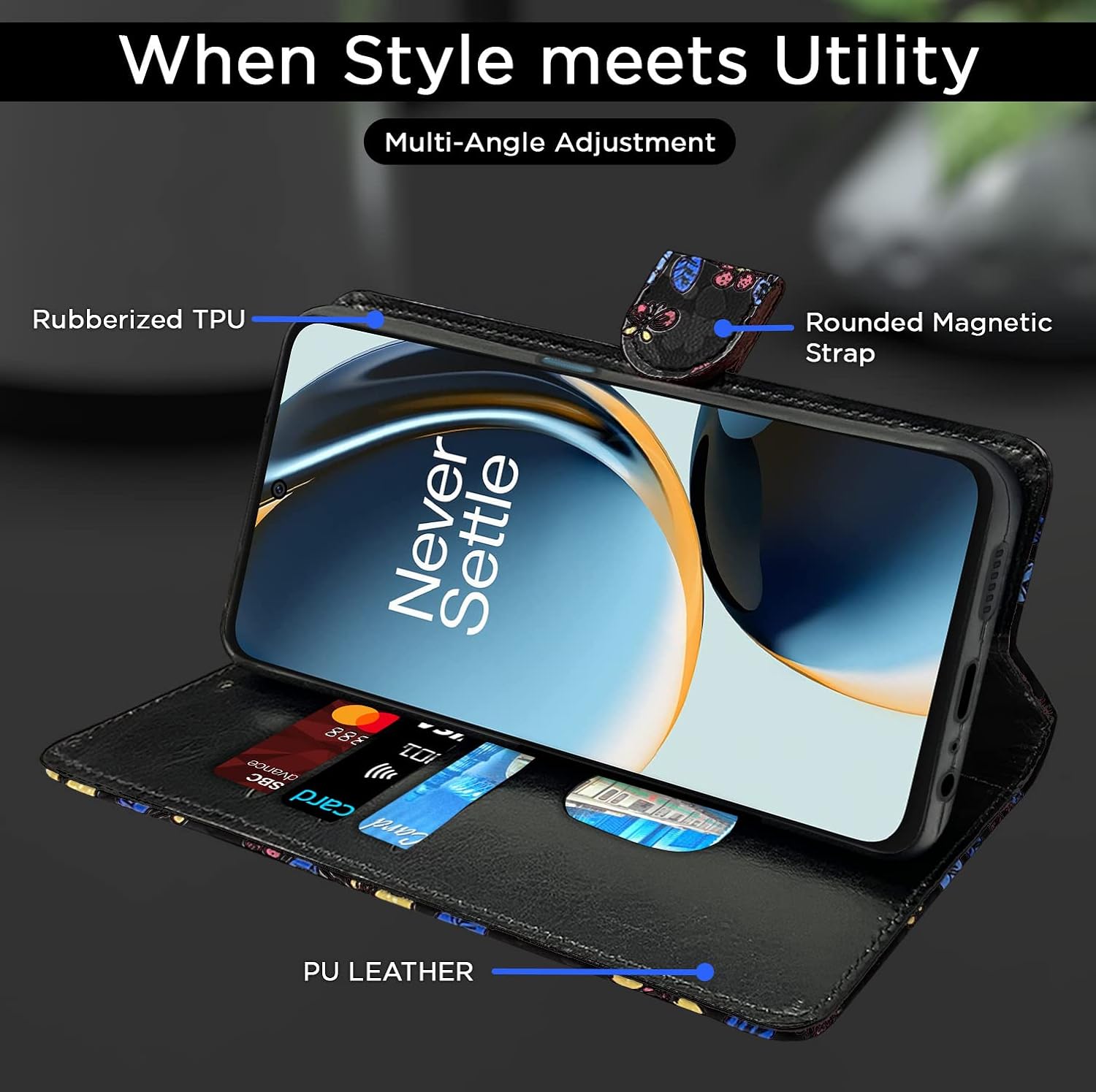 Pikkme OnePlus Nord CE 3 Lite 5G black flip case – photo 4