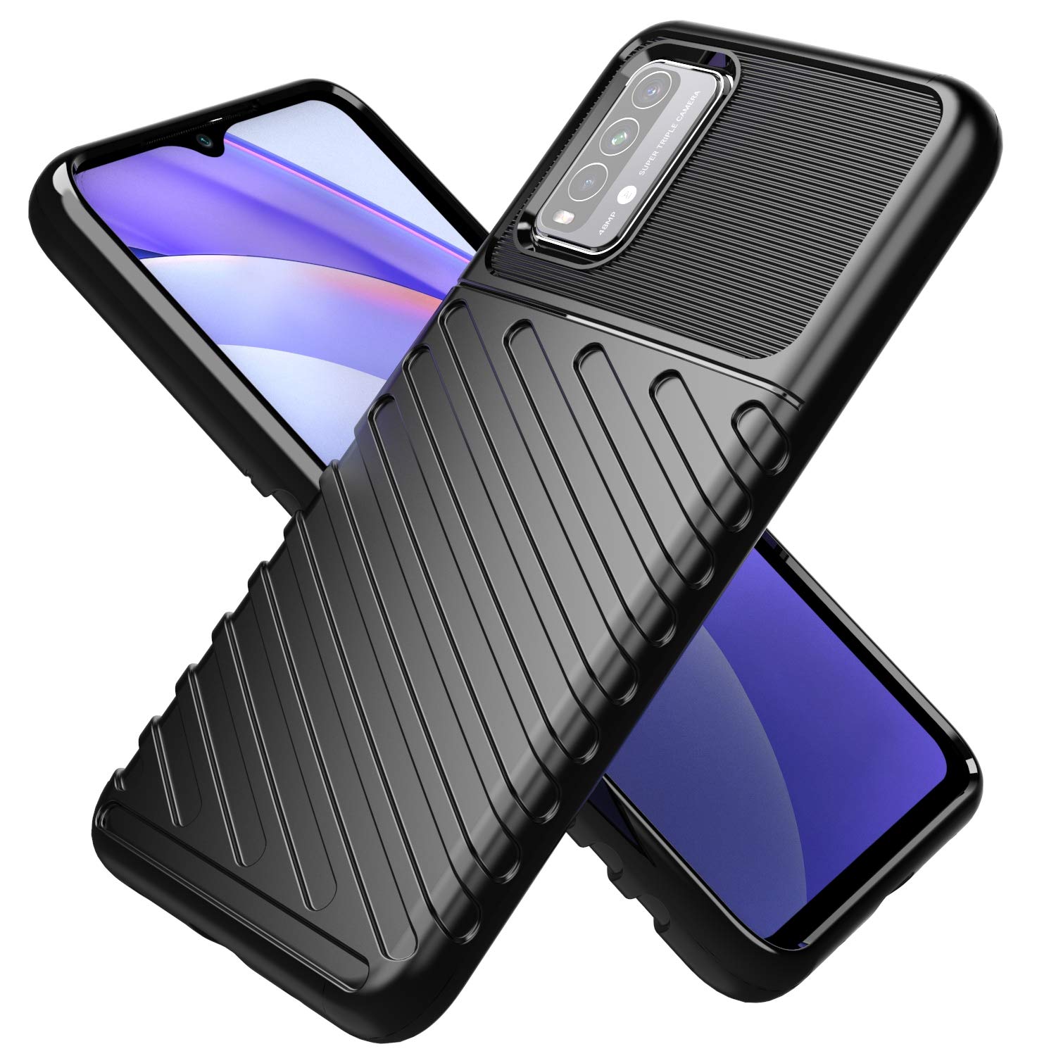 Black phone cover for Redmi 9 Power – Pikkme