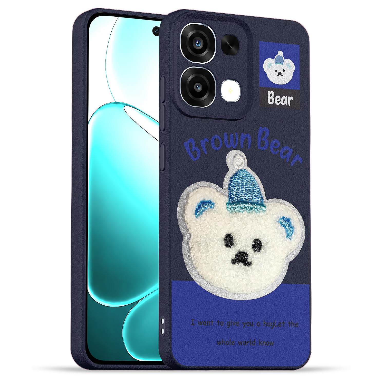 Pikkme Oppo F31/F33 5G Plush Patch blue mobile back cover