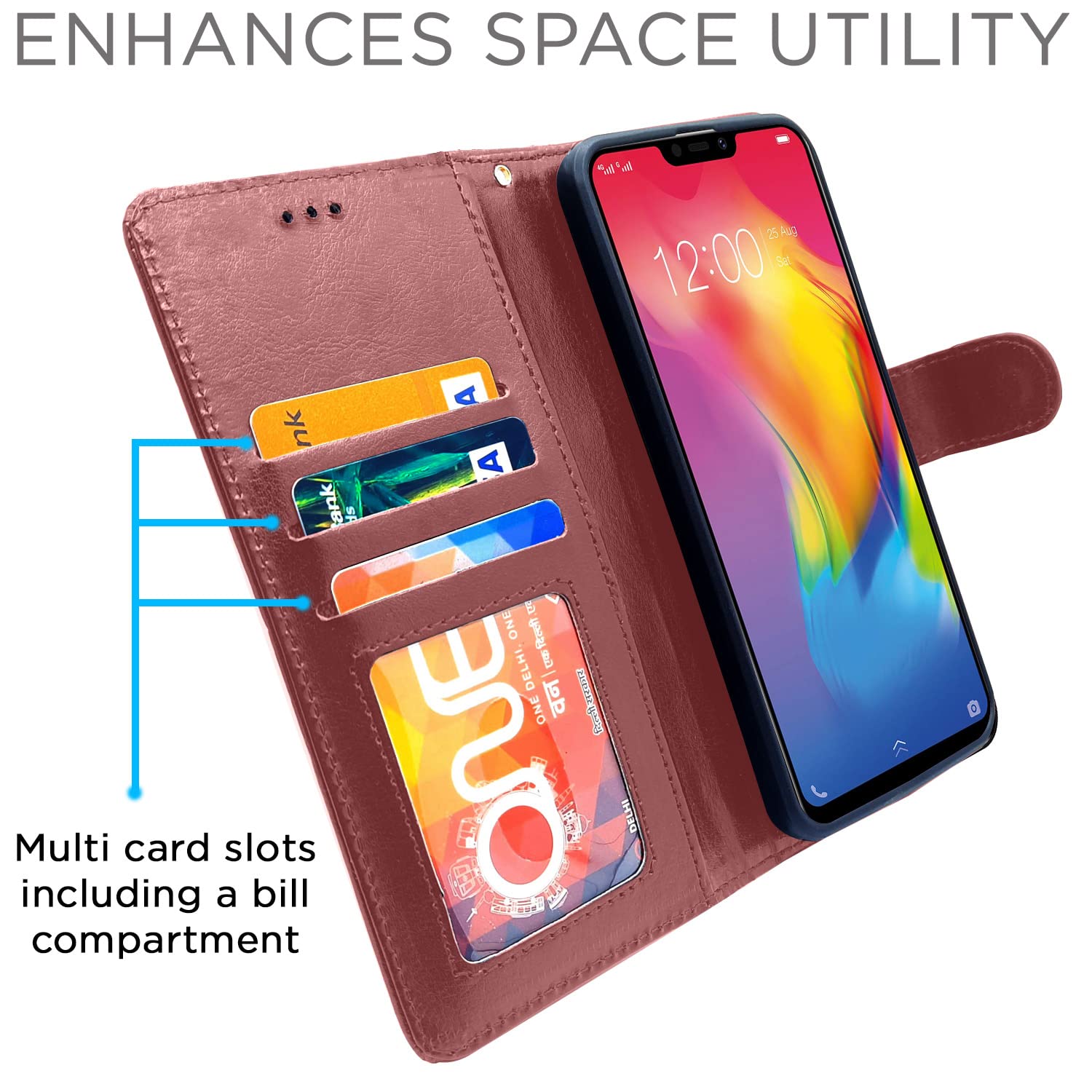 Pikkme Vivo Y83 Pro brown flip case – photo 3