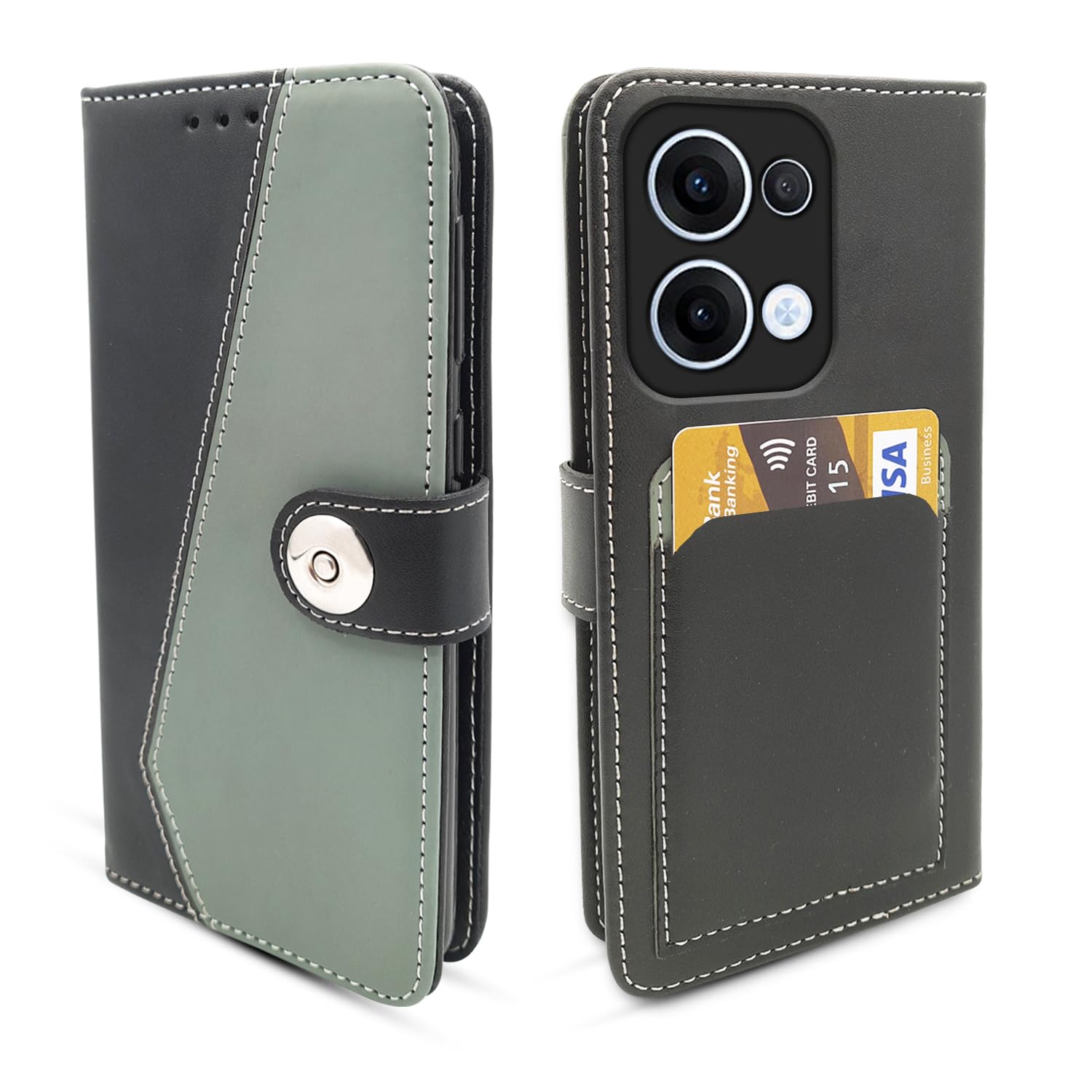 Oppo Reno 13 5G flip case in grey by Pikkme