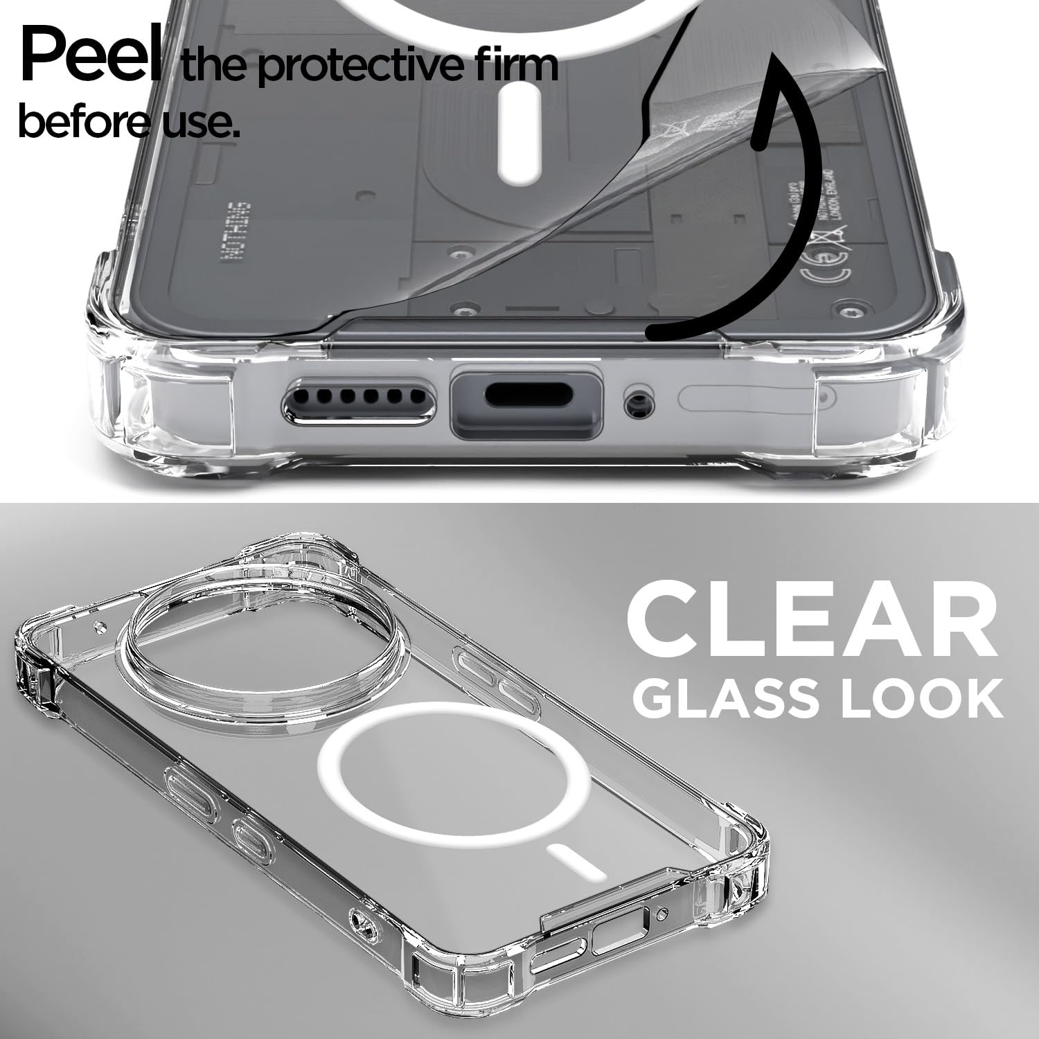 Nothing Phone 3a Pro 5G mobile back cover in transparent mag-safe by Pikkme – photo 3