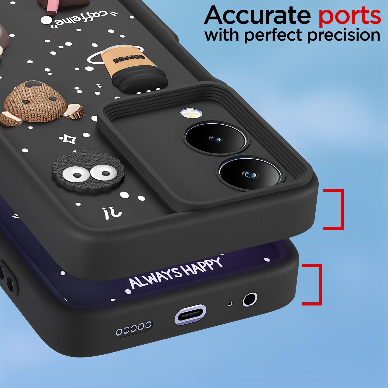 Pikkme black Silicone phone cover for Vivo Y17s/Y28/3D – photo 4