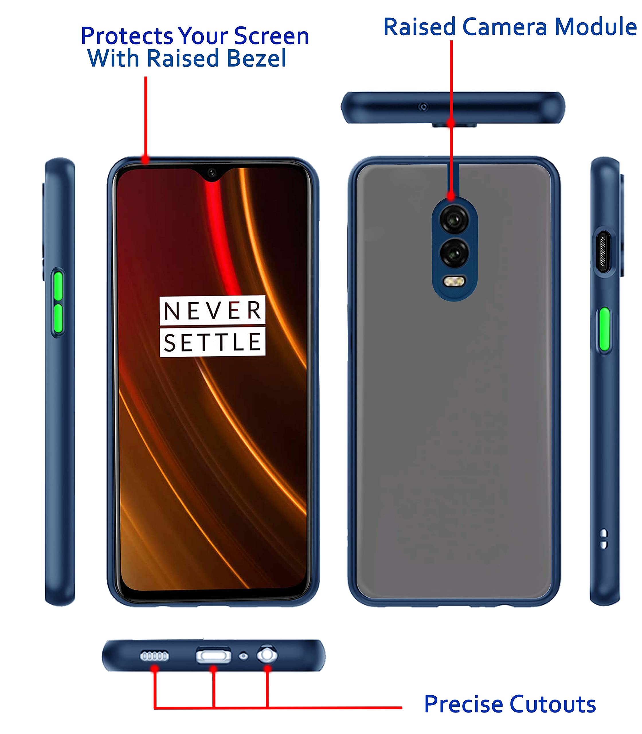 Blue back cover for OnePlus 6T – Pikkme – photo 3