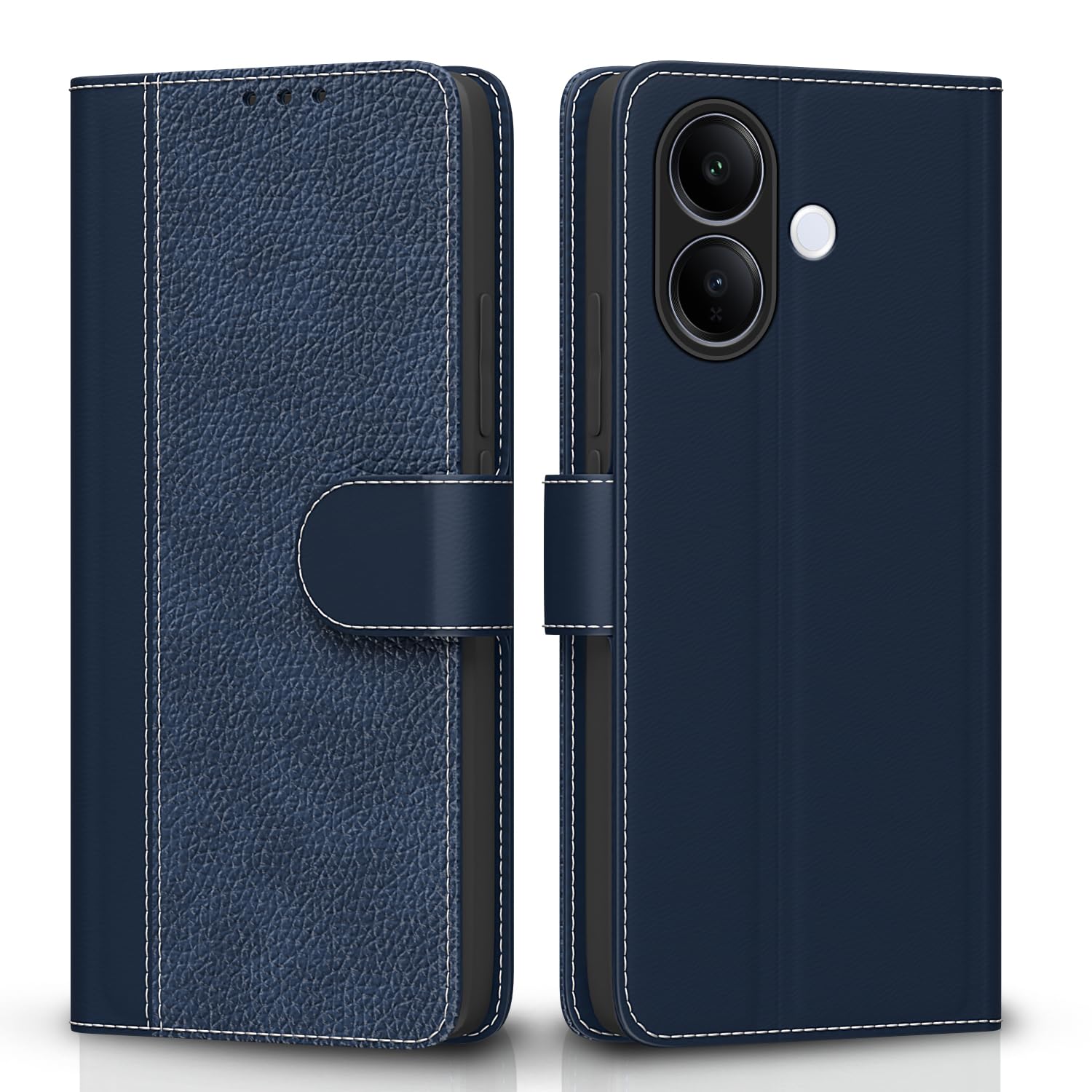Pikkme blue Wallet flip case for Vivo V60 Lite 5G