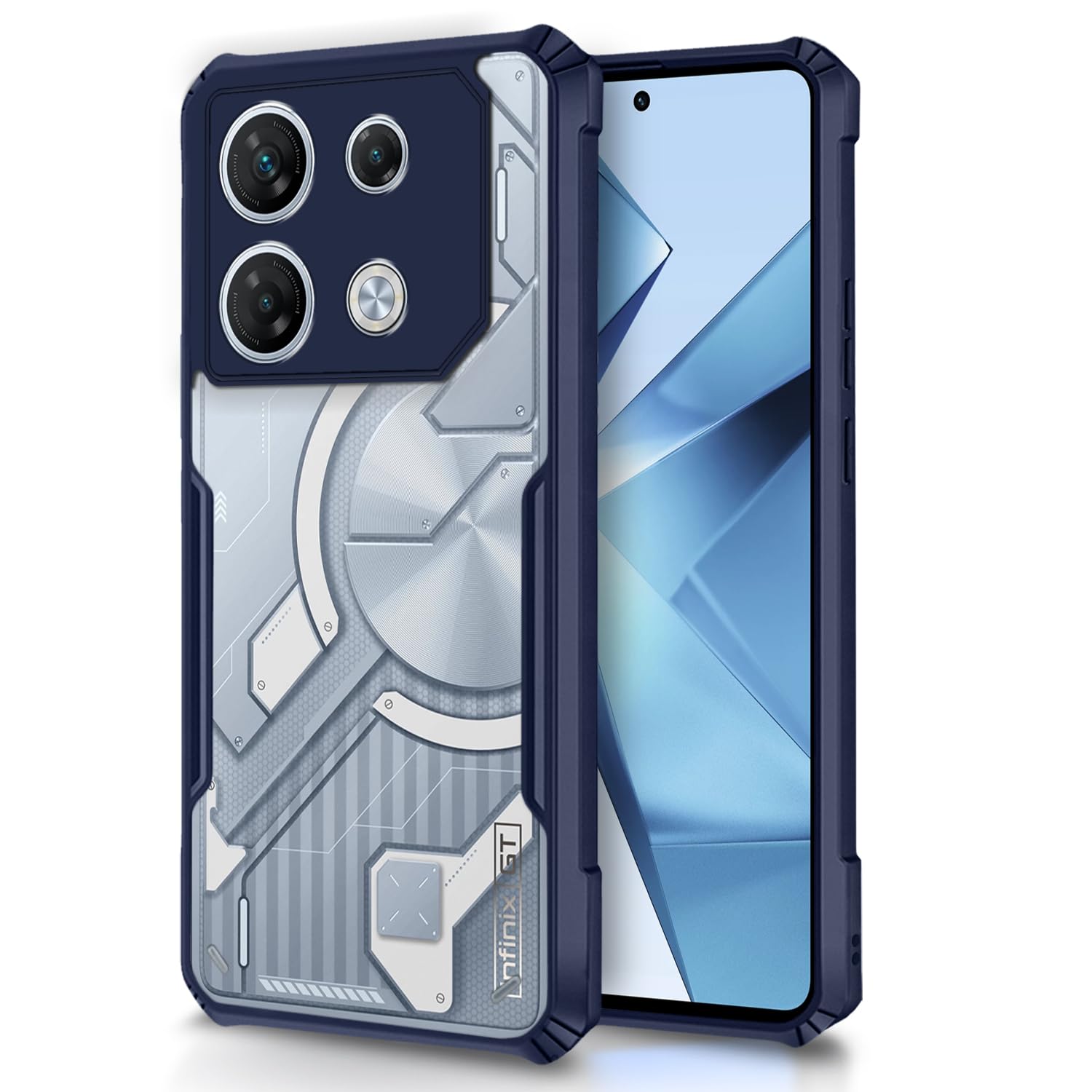 Infinix back cover in blue by Pikkme