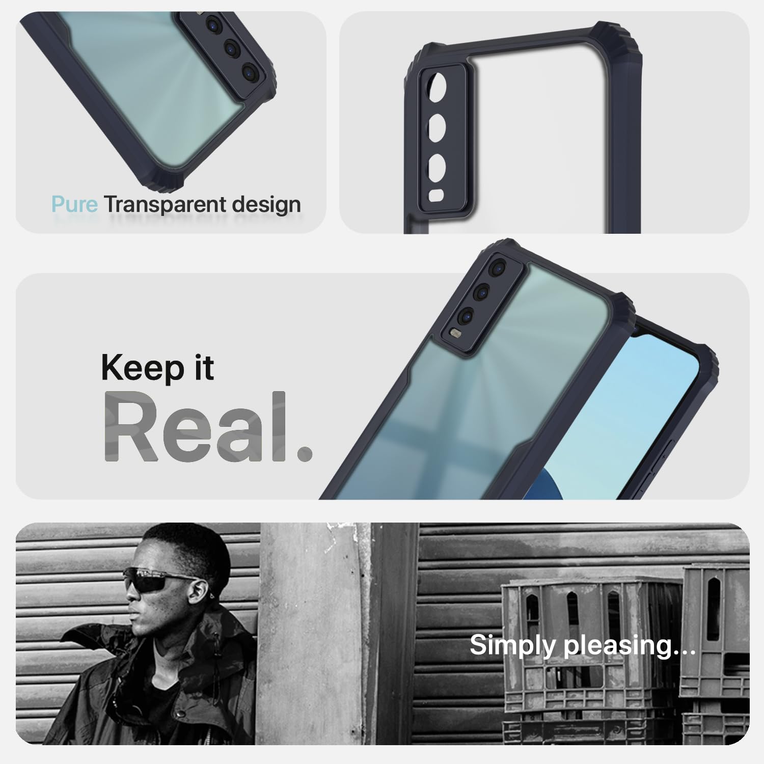 Pikkme blue Clear mobile cover for Vivo Y20 – photo 4