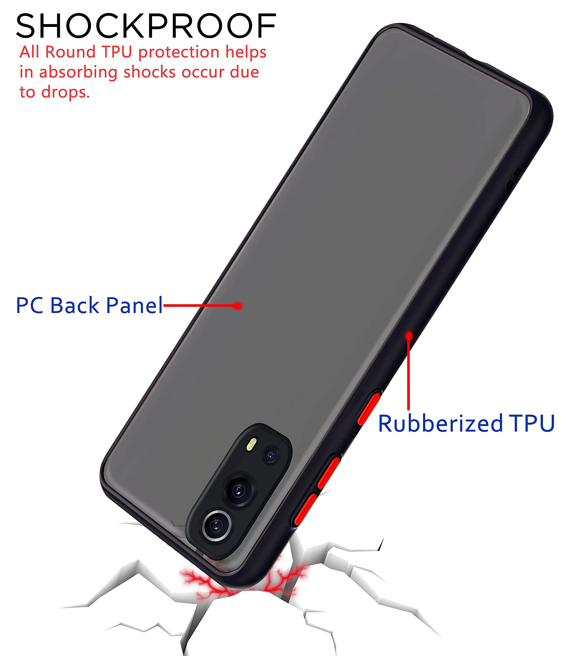 Black Hybrid phone cover for iQOO Z3 5G – Pikkme – photo 4