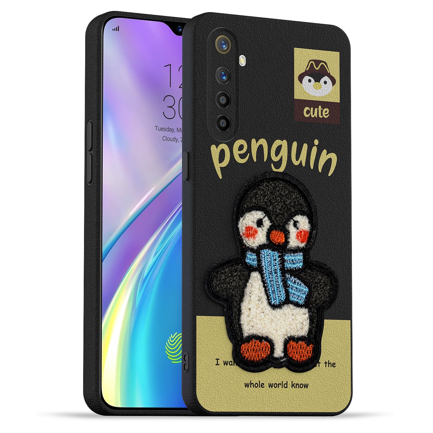 Pikkme Realme XT black mobile back cover