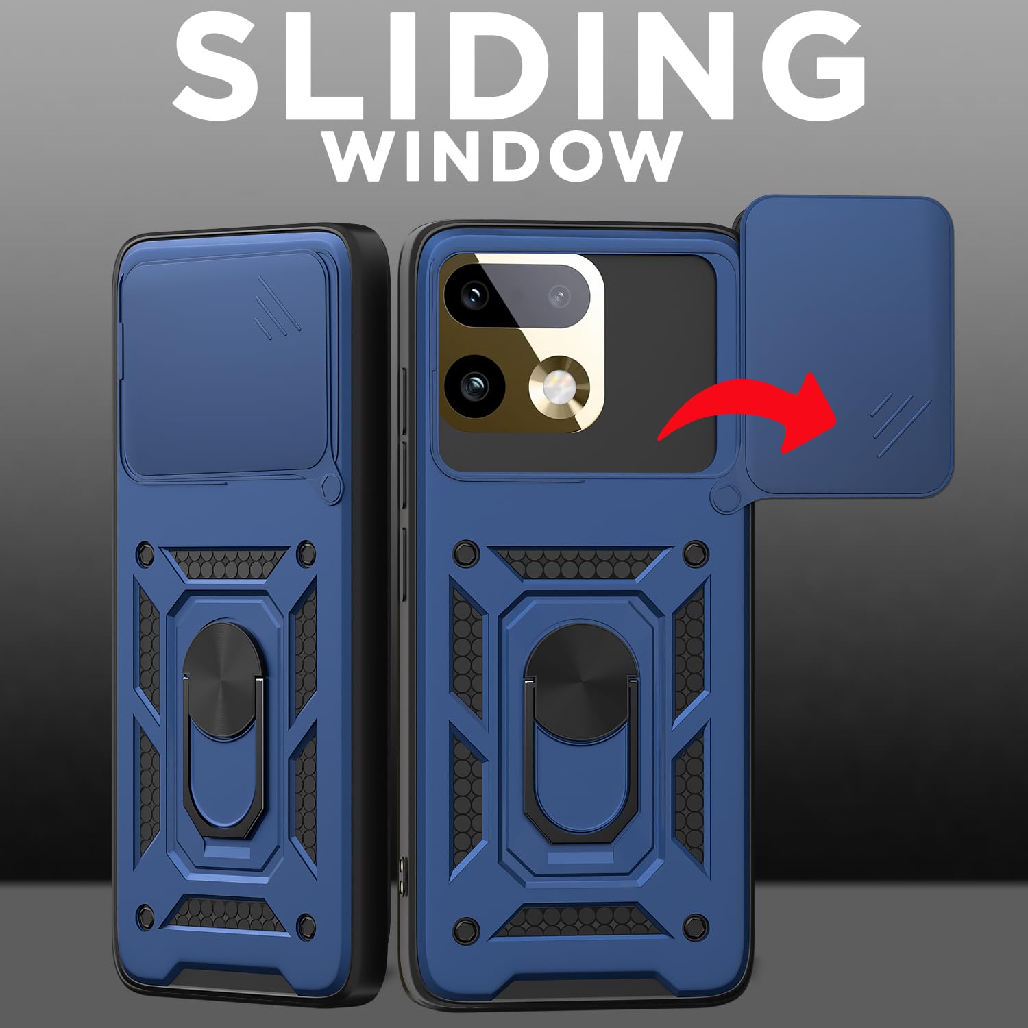 Pikkme blue D10 Camera Shield phone cover for Realme 16 Pro Plus 5G/360 – photo 2