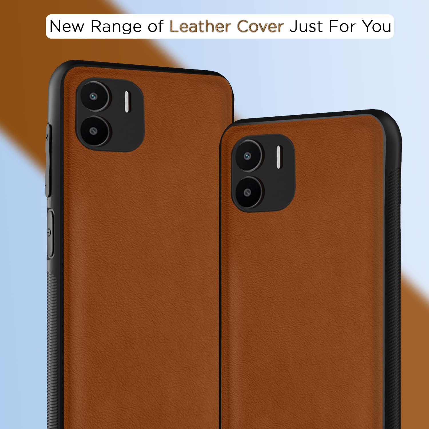 Redmi A1/A2 Leather mobile back cover in camel by Pikkme – photo 7