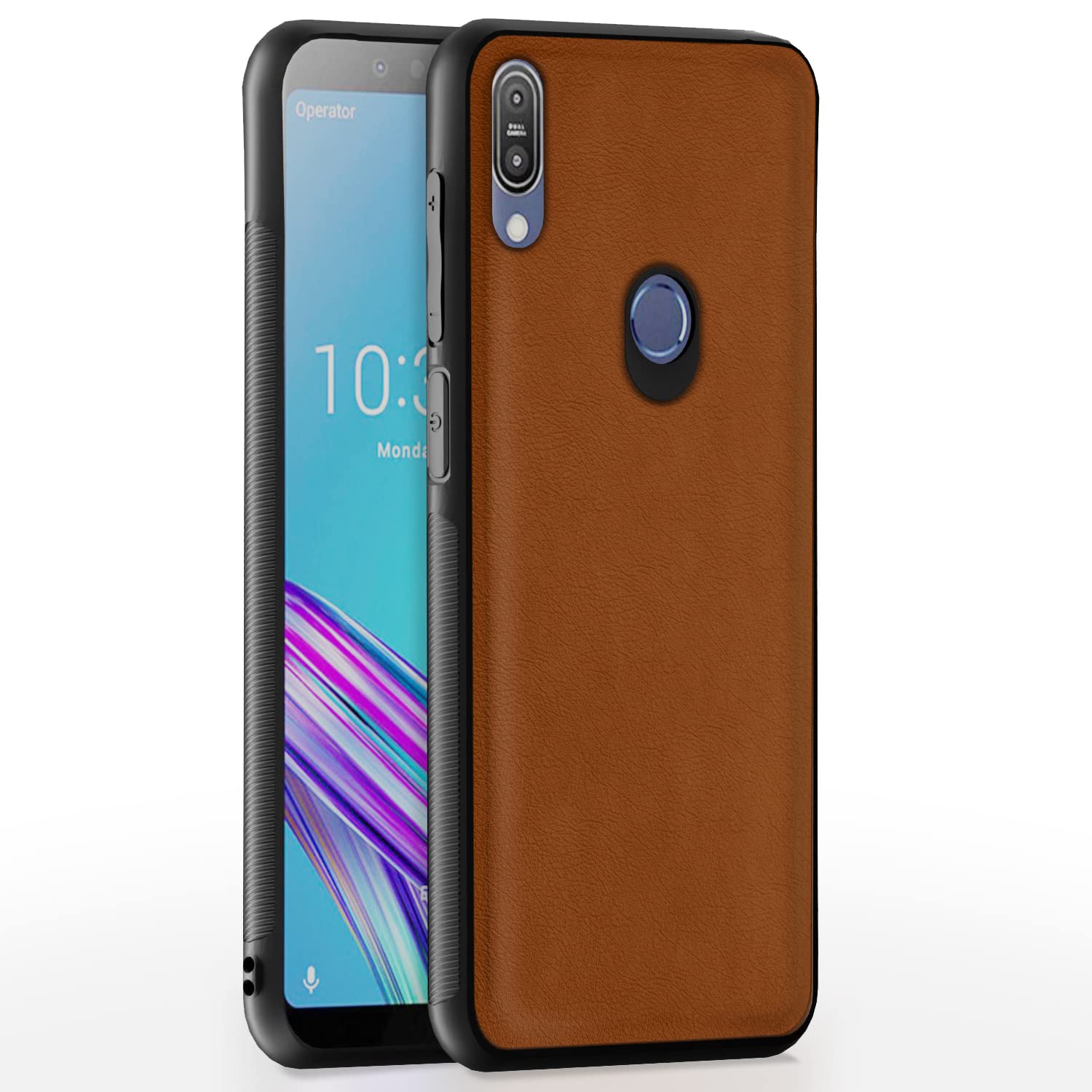Pikkme camel Leather mobile cover for Asus