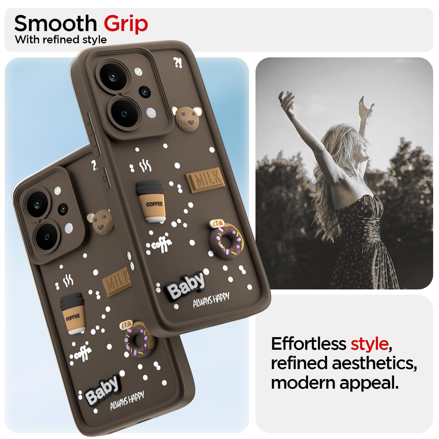 Pikkme brown phone cover for Realme P4 Power 5G/3D – photo 2