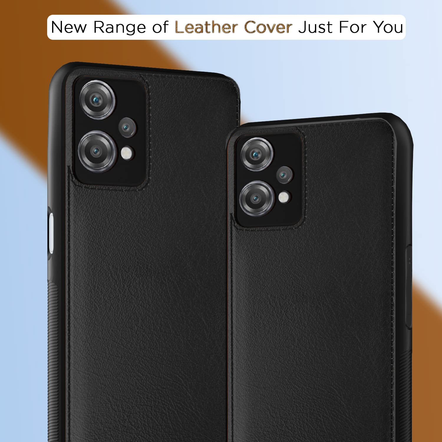 Pikkme Oneplus Nord Ce 2 Lite 5G Leather Back Case | Black