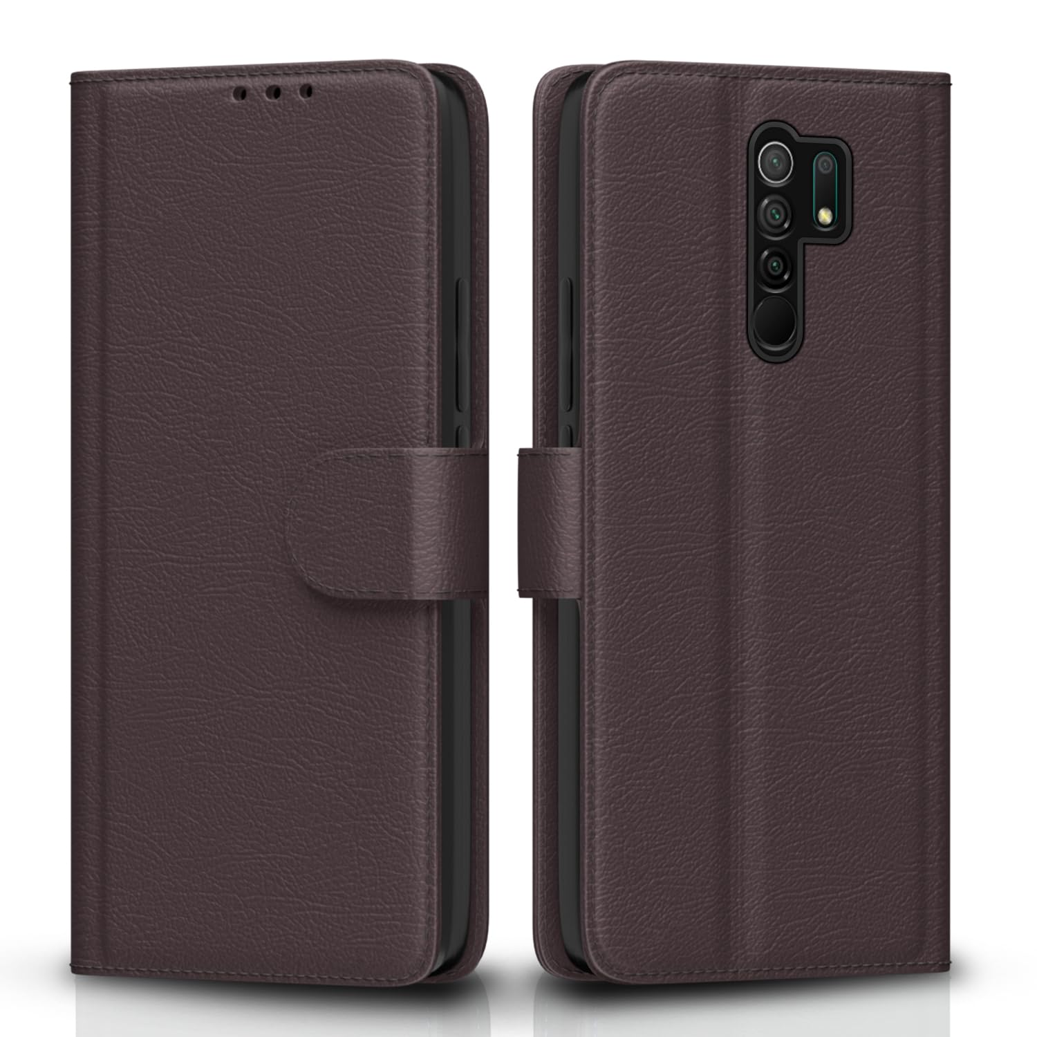 Redmi 9 Prime Coffee Vintage Flip Cover
