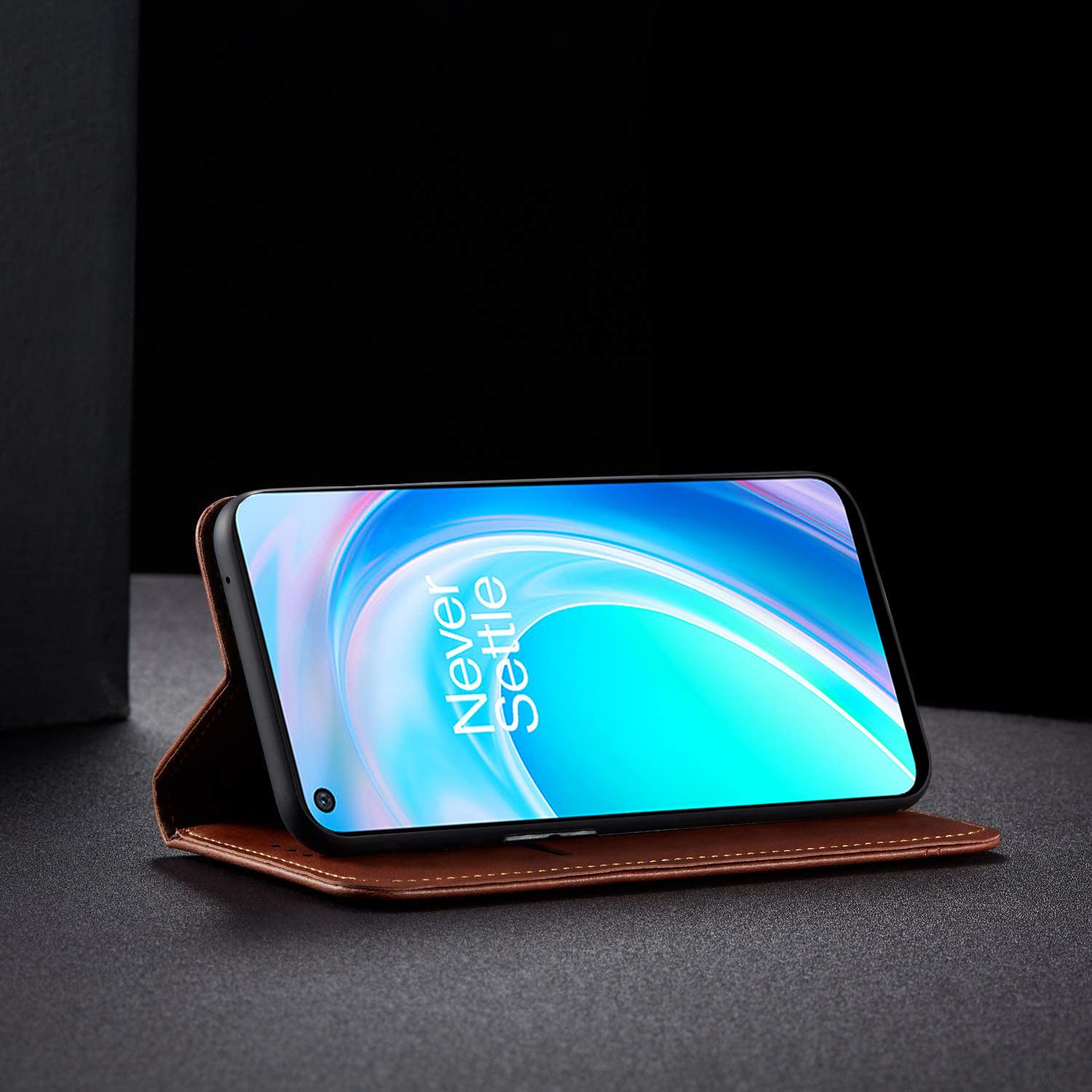 Pikkme OnePlus Nord CE 2 Lite 5G Magnetic Flip Cover (Brown)