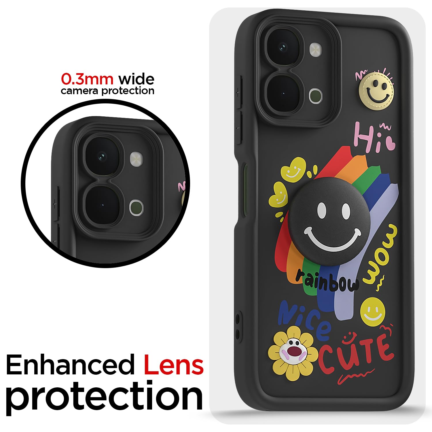 Pikkme Vivo T5x/Y51 Pro/iQOO Z11x 5G Soft Silicone black back cover – photo 5