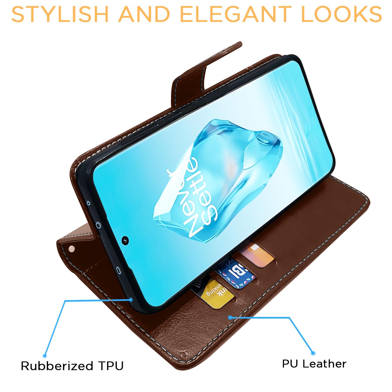 Brown & coffee Magnetic wallet flip cover for OnePlus 12R 5G – Pikkme – photo 5