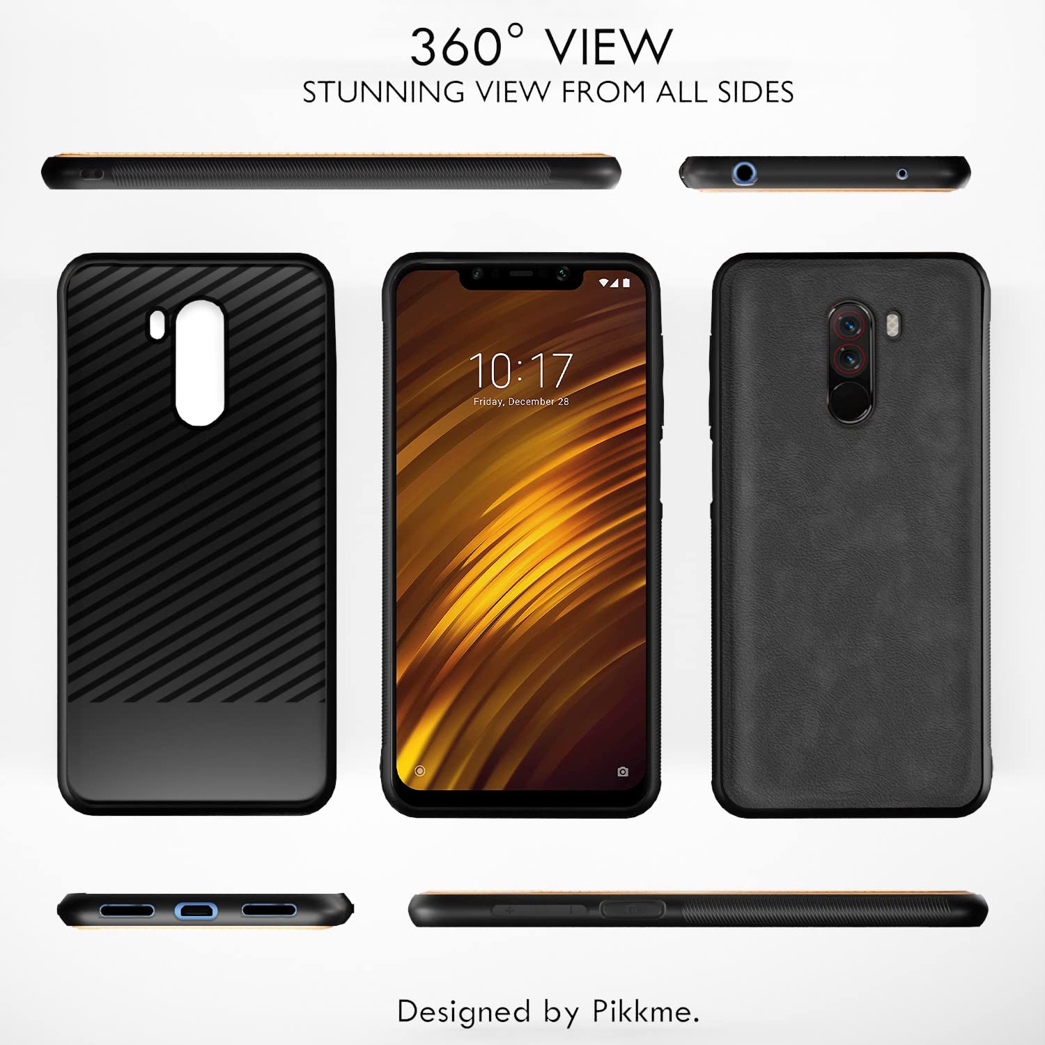 Grey Leather mobile cover for Poco F1 – Pikkme – photo 3