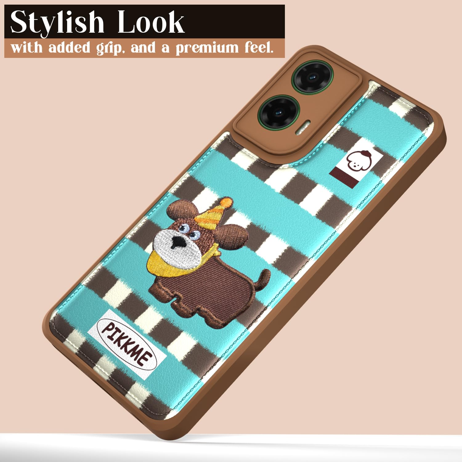 Pikkme Moto G35 Cute Girlish Dog Series Back Cover (Design2)
