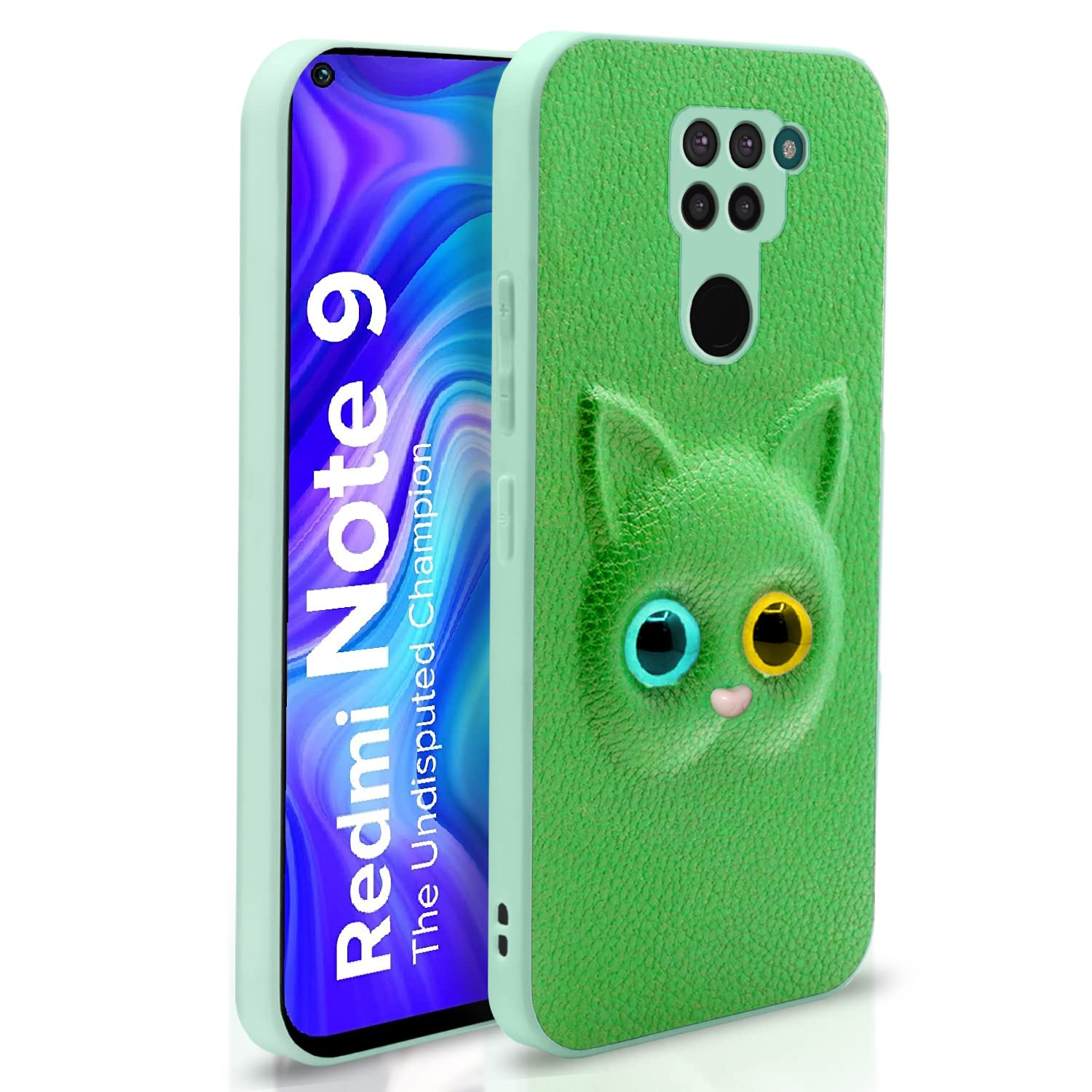 Green Cat mobile back cover for Redmi Note 9 – Pikkme