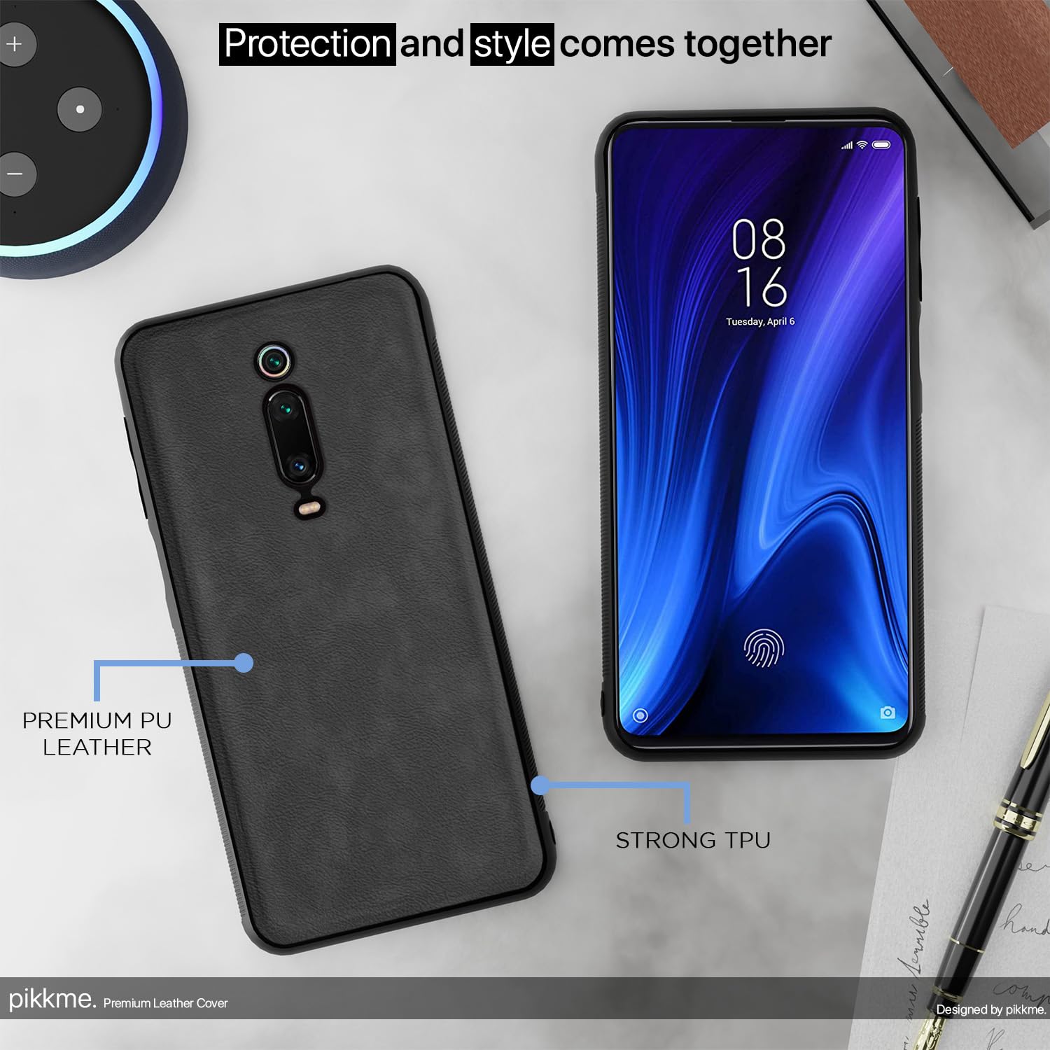 Pikkme grey Leather phone cover for Redmi K20/K20 Pro – photo 4