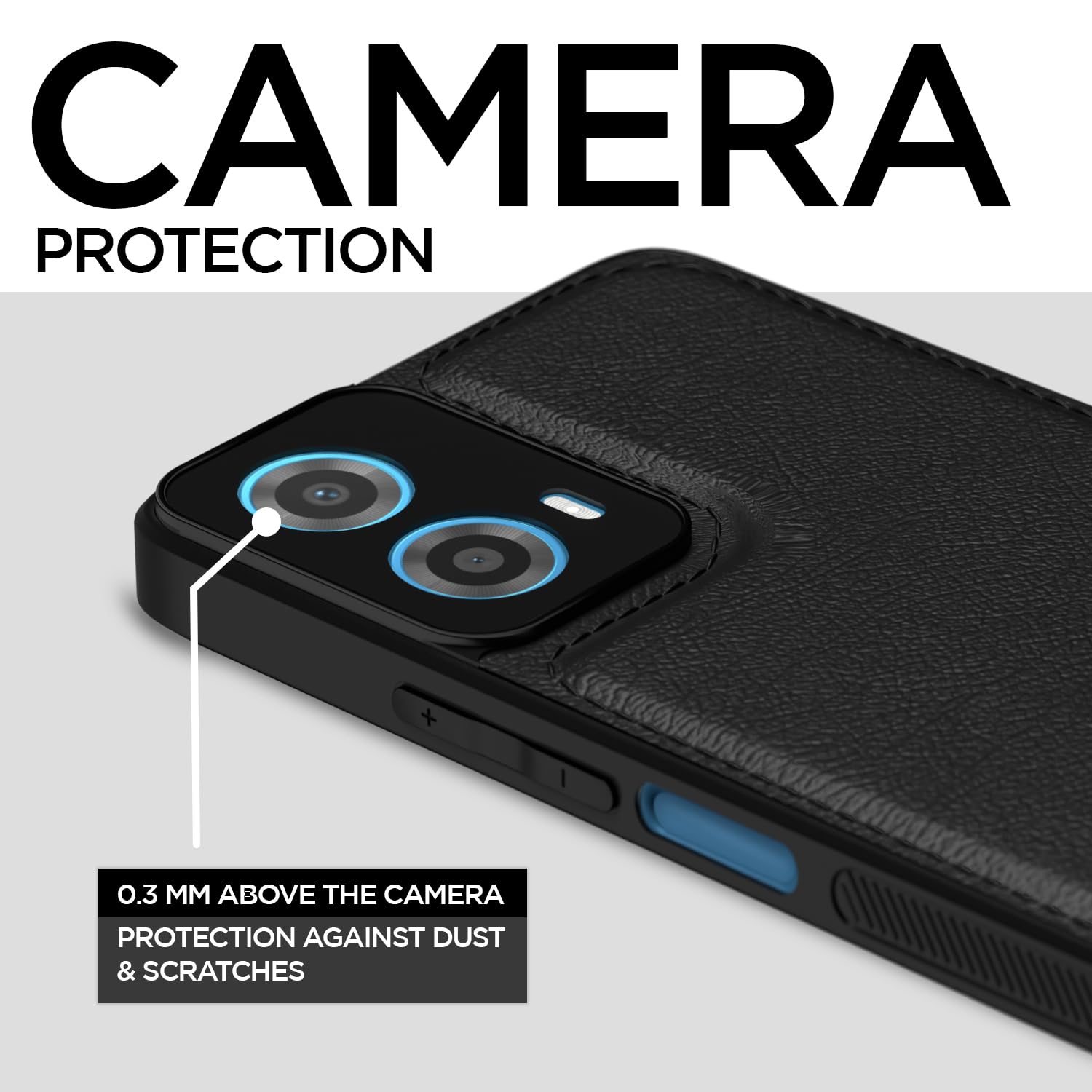 Moto G34/G45 5G Leather back cover in black by Pikkme – photo 3