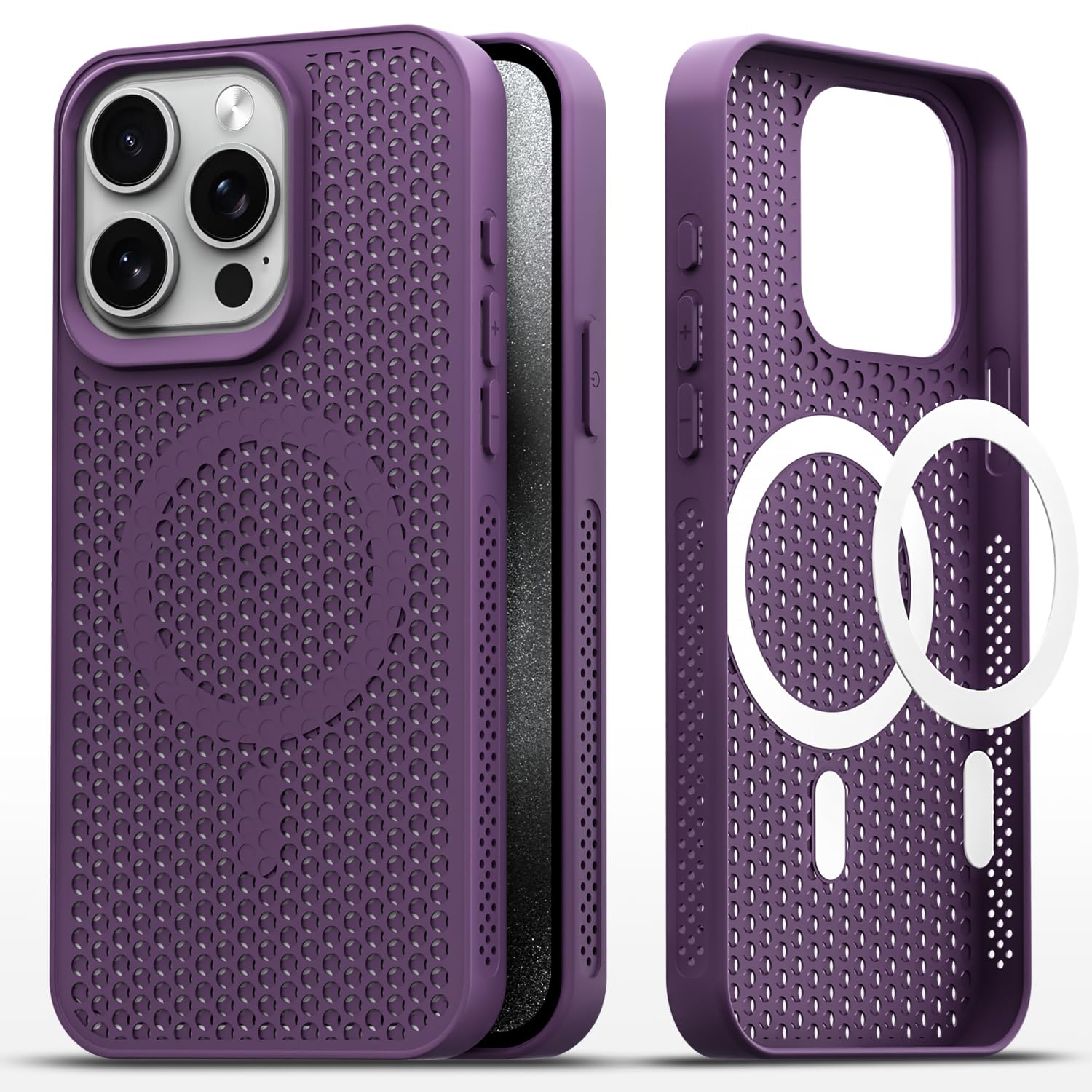 Purple MagSafe back cover for iPhone 15 Pro – Pikkme