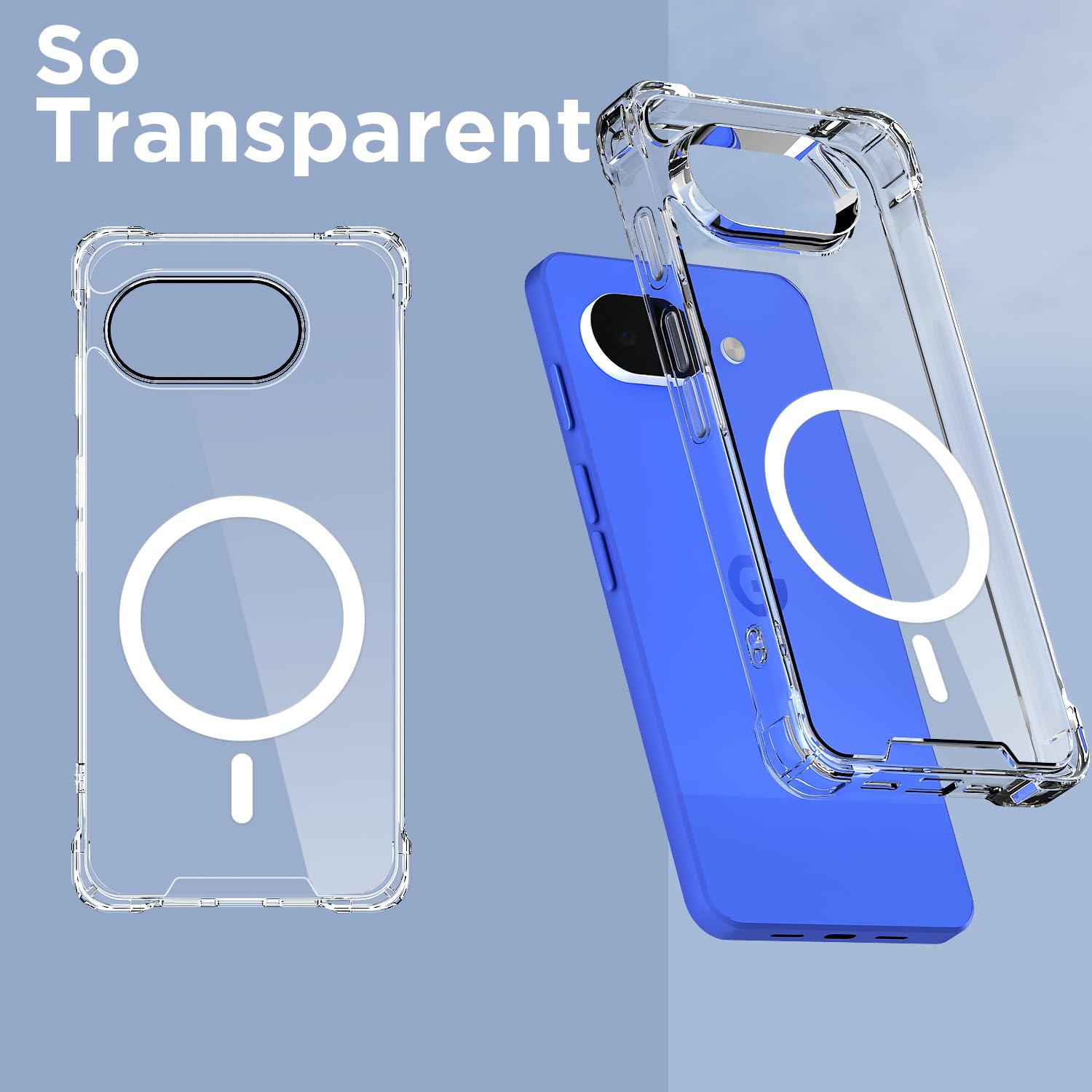 Transparent mag-safe MagSafe mobile cover for Google Pixel 10a 5G – Pikkme – photo 2