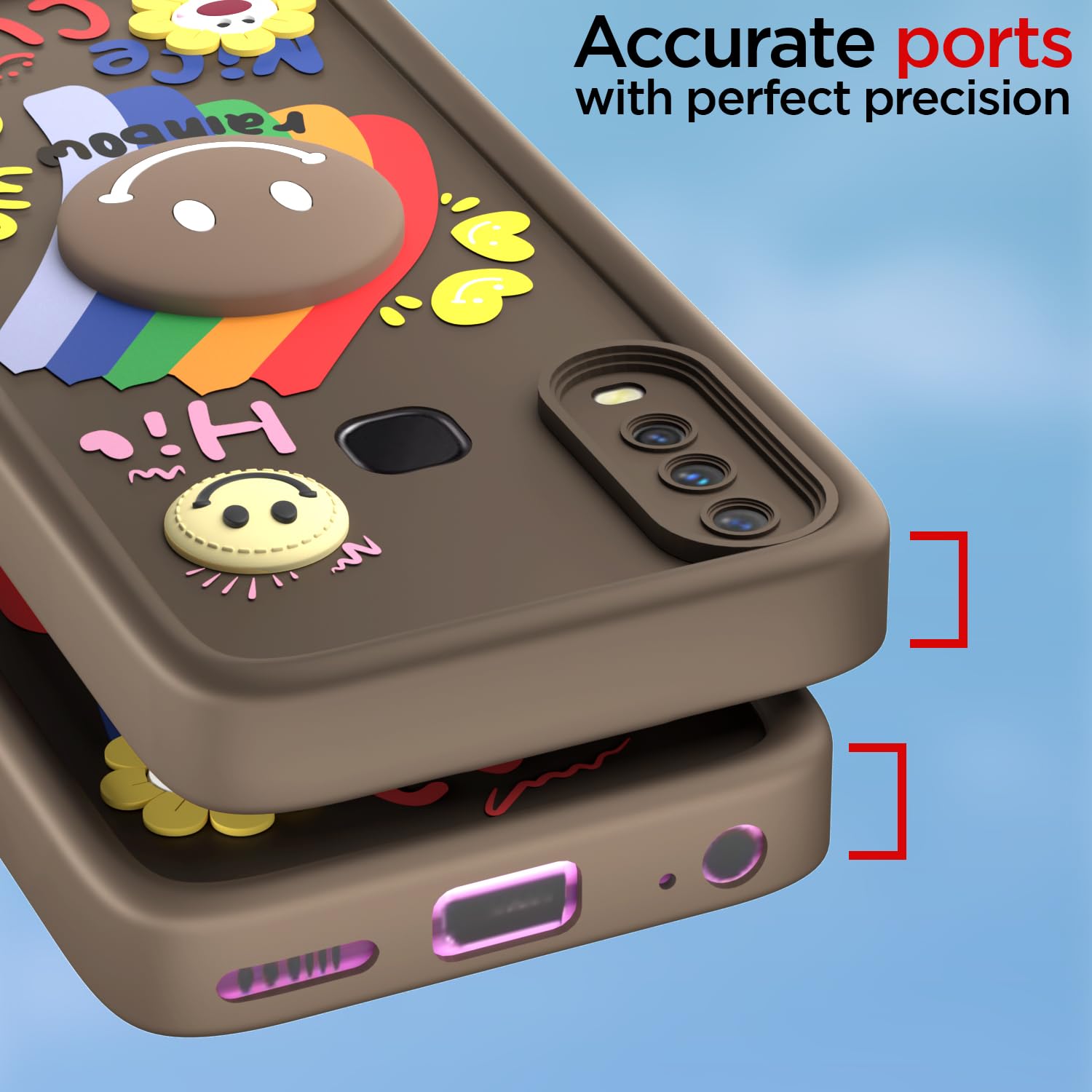 Brown phone cover for Vivo Y12/Y15/Y17/U10 – Pikkme – photo 4