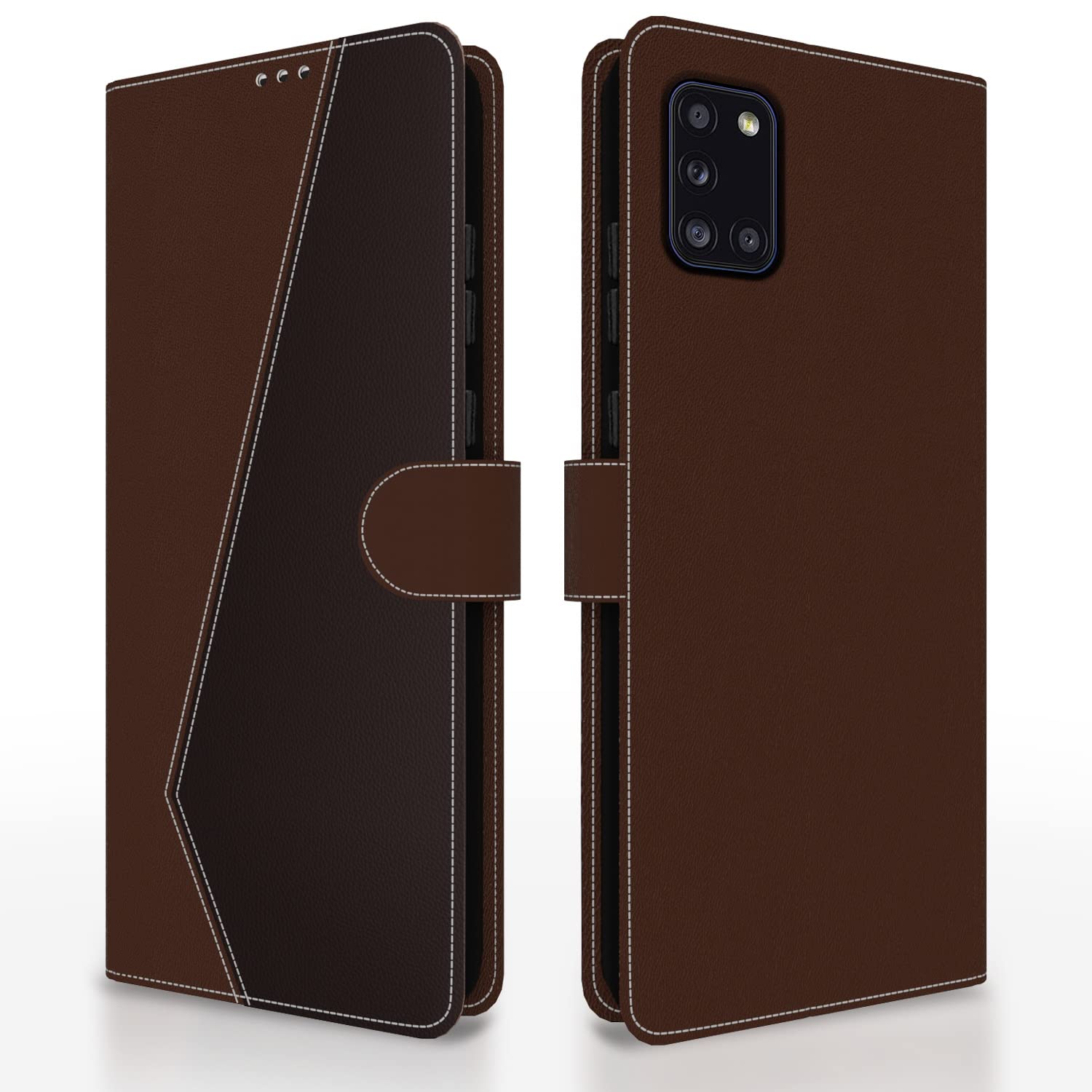 Pikkme Samsung A31 brown & coffee wallet flip cover