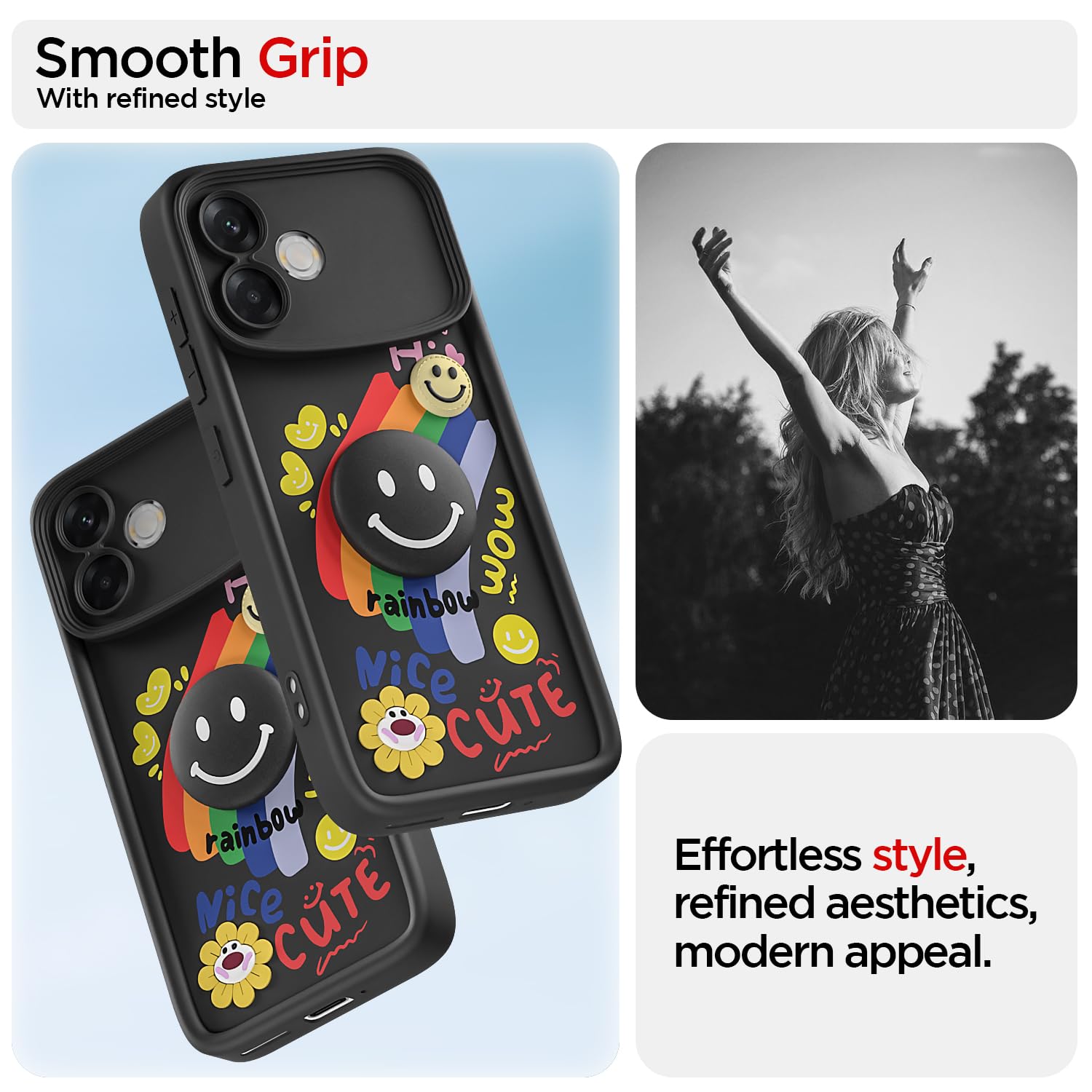 Pikkme black mobile back cover for Oppo F33 Pro 5G – photo 2