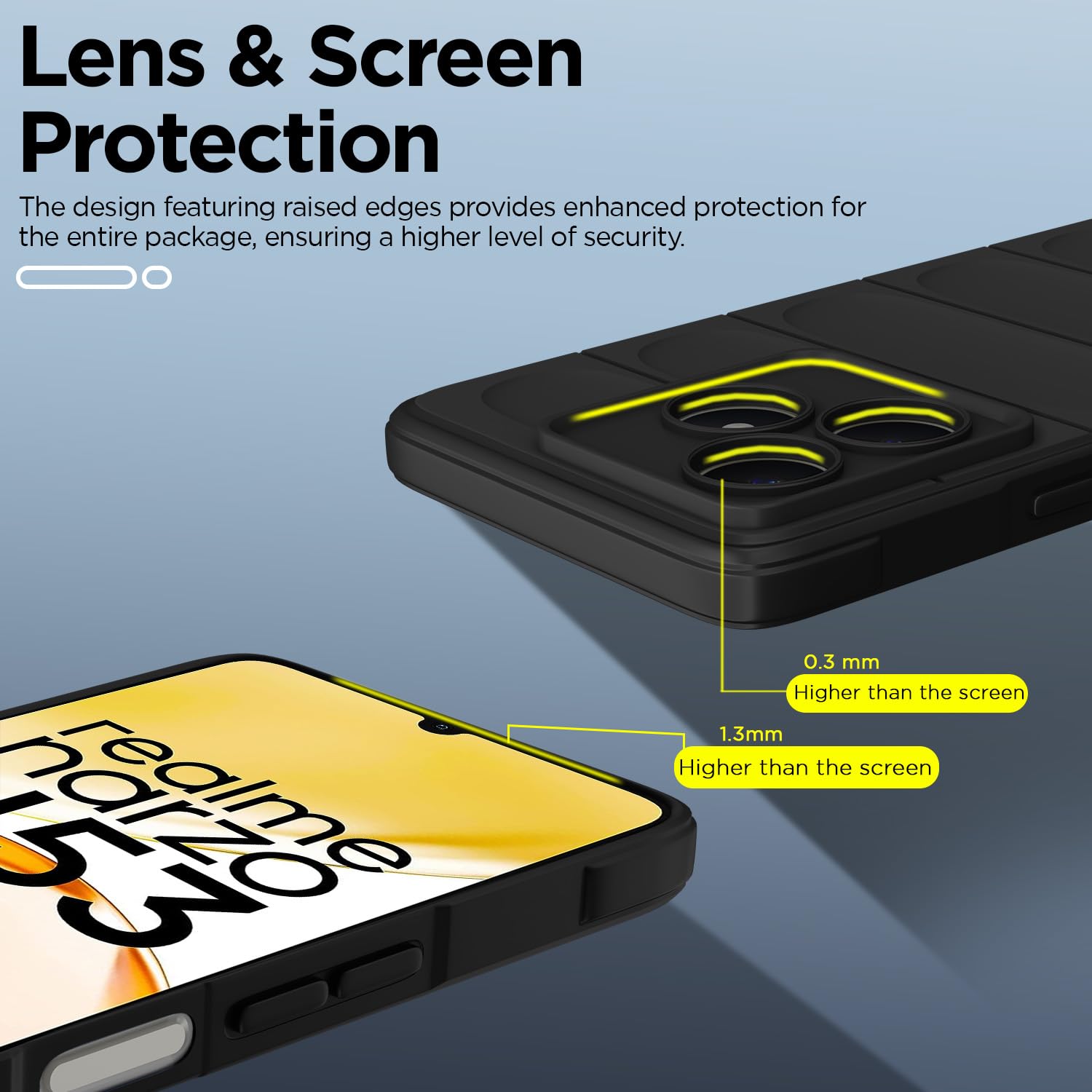 Black back cover for Realme Narzo N53 – Pikkme – photo 3