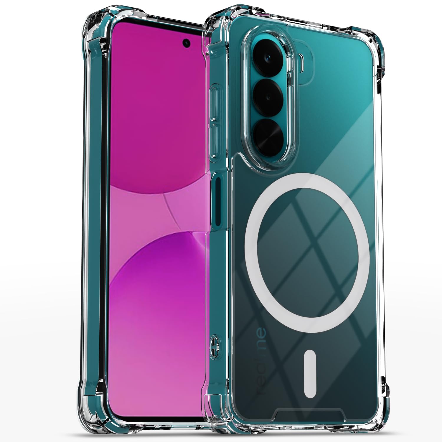Transparent mag-safe back cover for Realme P4x 5G – Pikkme