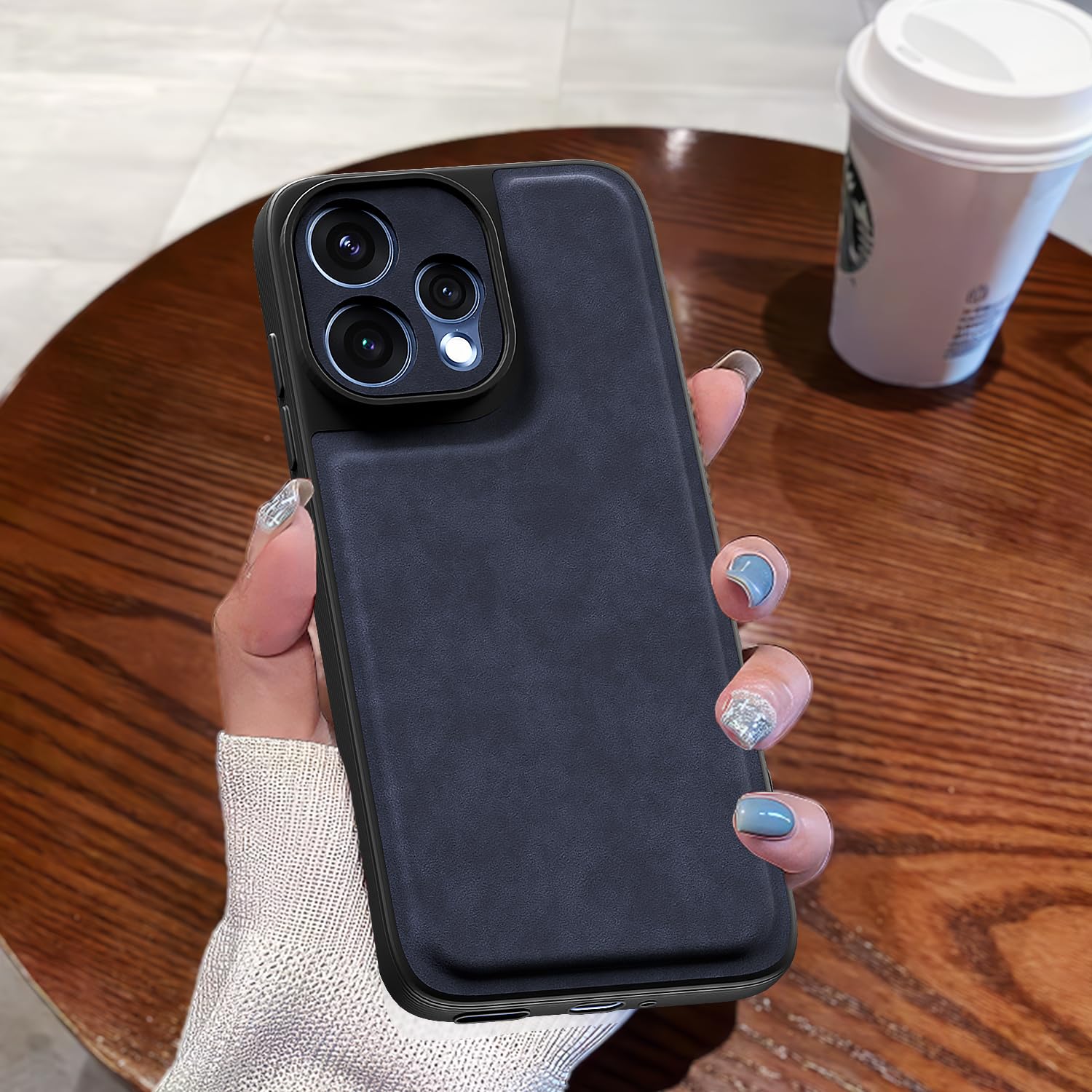 Oppo Reno 15 5G Leather phone cover in blue by Pikkme – photo 7