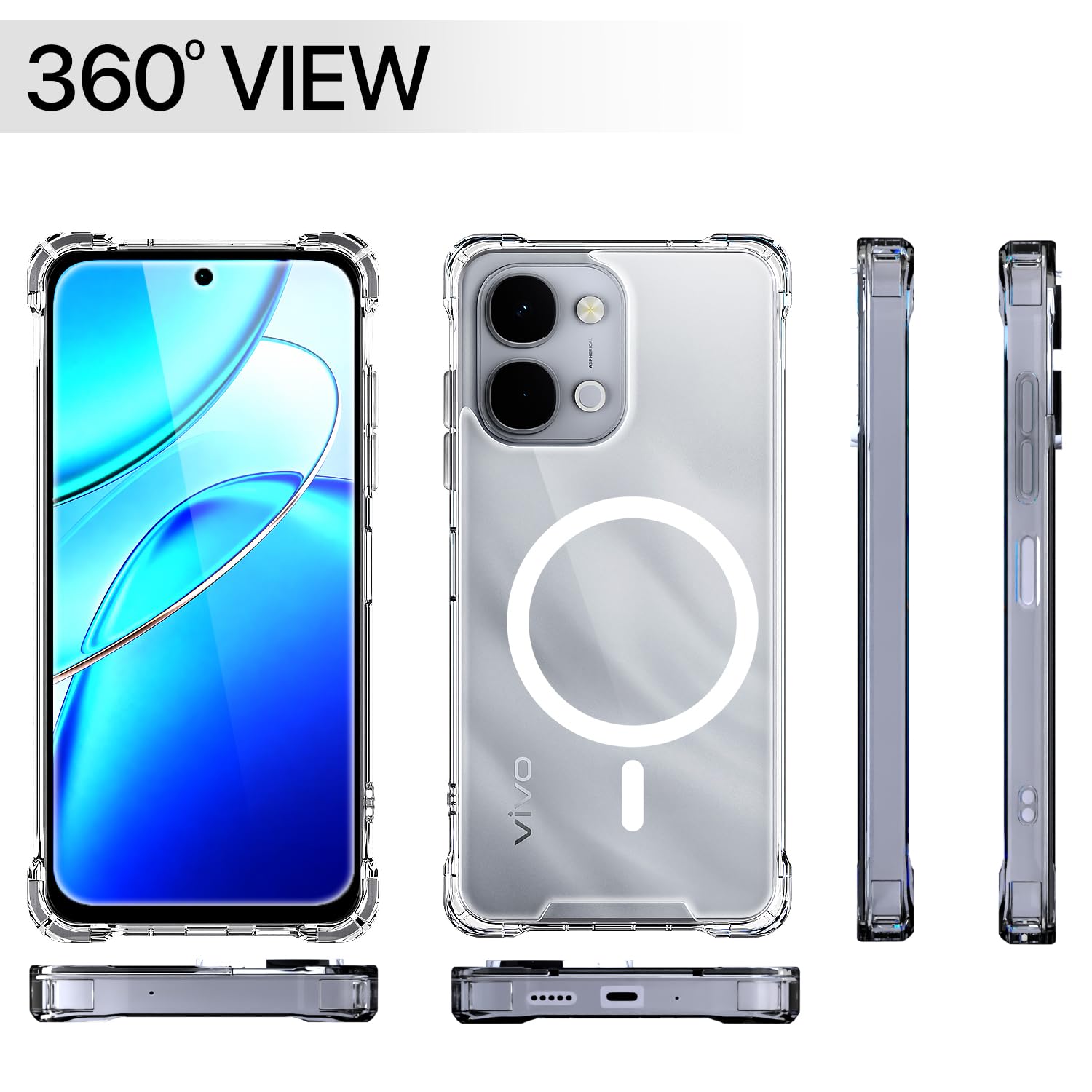 Pikkme Vivo T5x/Y51 Pro/iQOO Z11x 5G MagSafe transparent mag-safe mobile cover – photo 7
