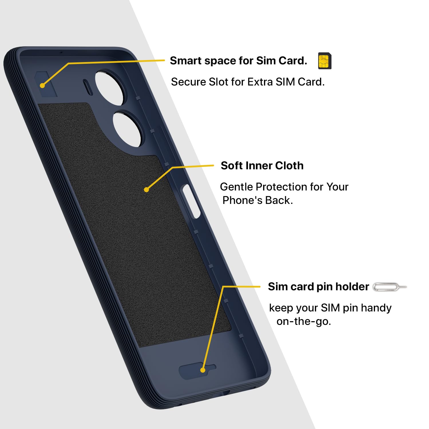 Pikkme Vivo Y16 Gencase Back Cover (Blue)